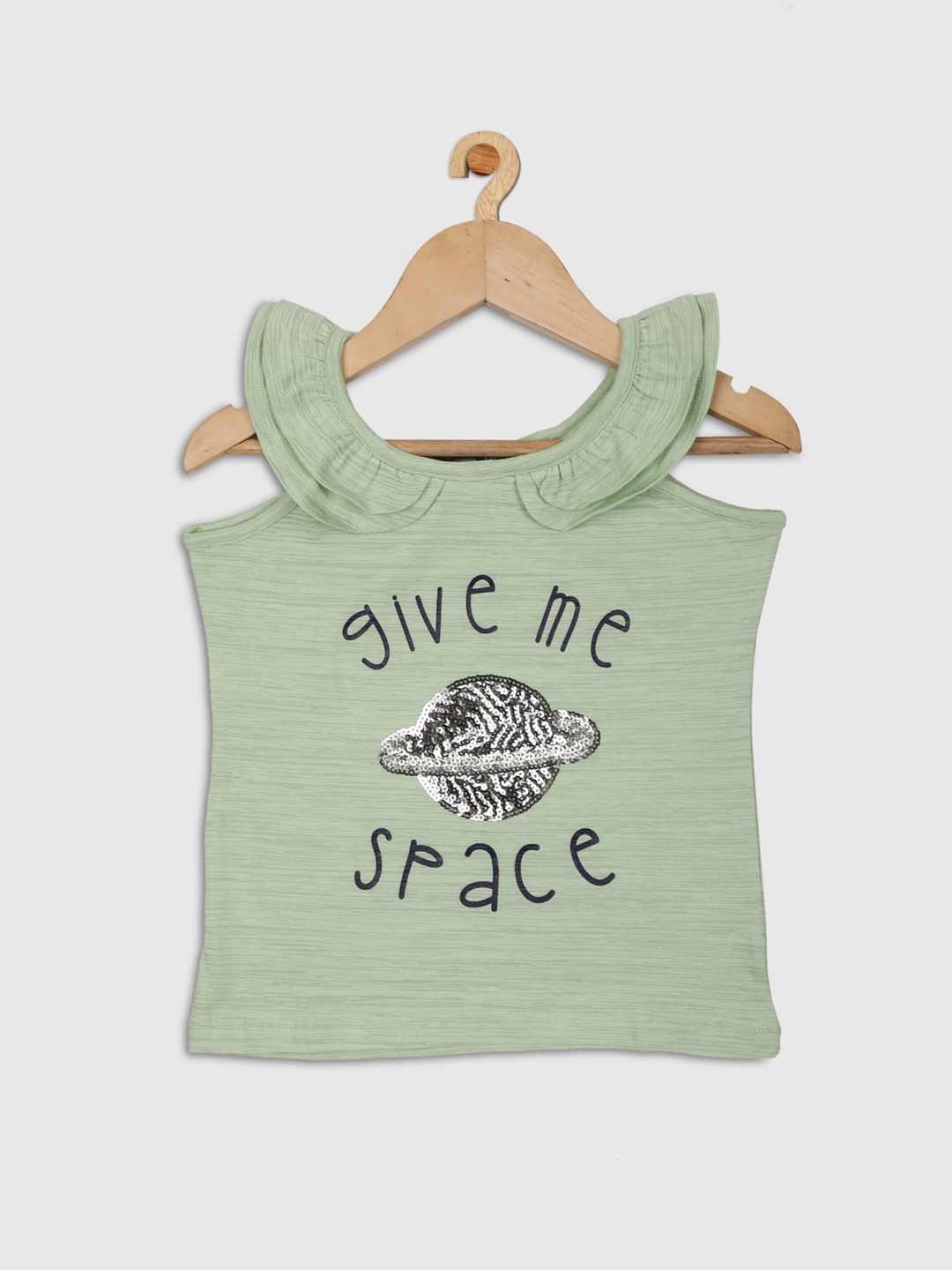 

Ziama Girls Green Printed Top