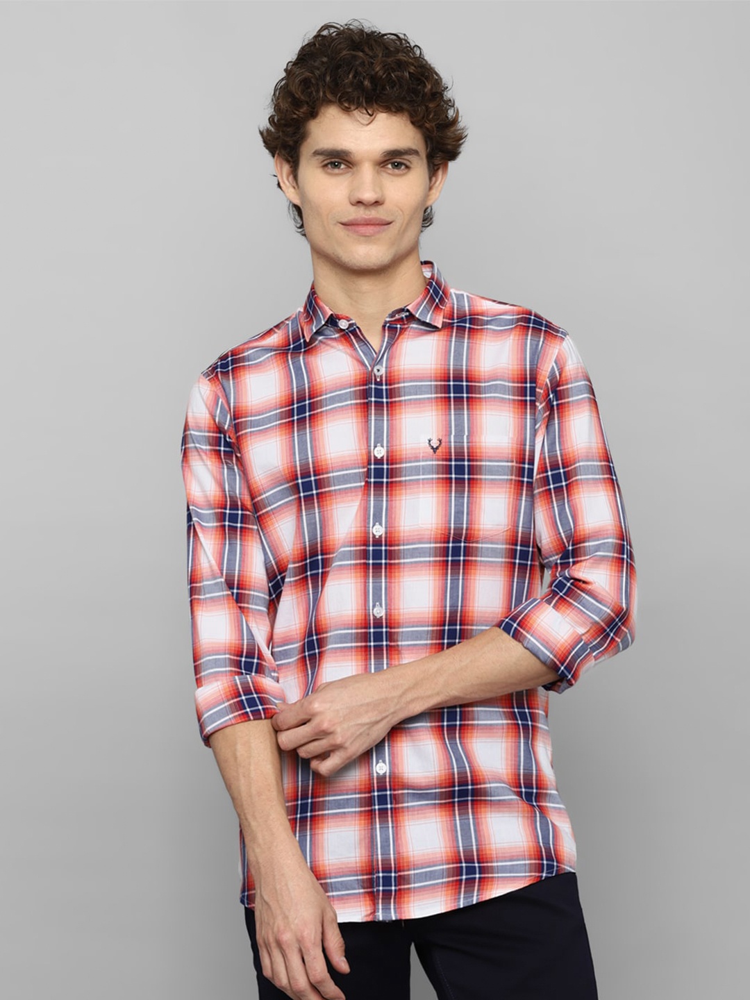

Allen Solly Men Multicoloured Slim Fit Tartan Checked Casual Shirt, Multi