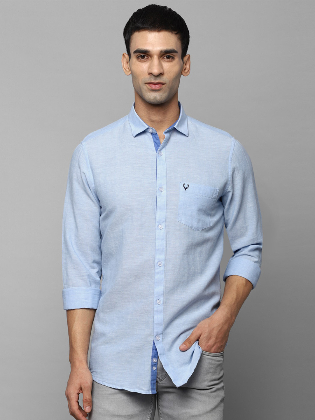 

Allen Solly Men Blue Slim Fit Casual Shirt