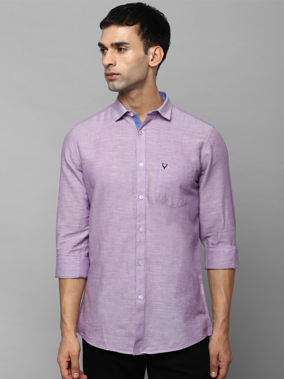 

Allen Solly Men Purple Slim Fit Casual Shirt