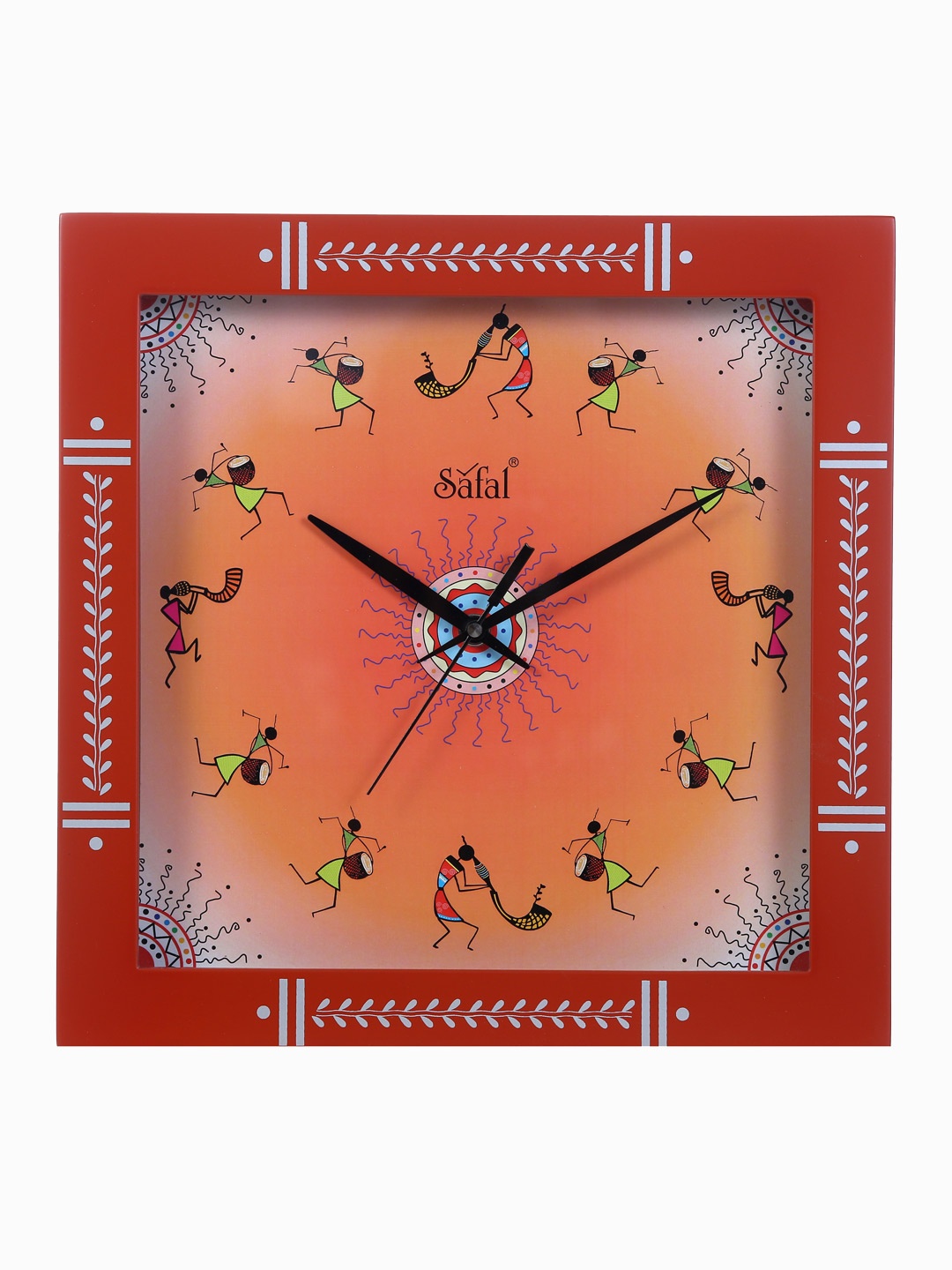 

Safal Orange Dial Warli Art 29 cm Analogue Wall Clock