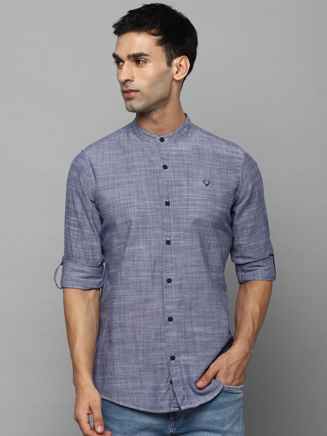 

Allen Solly Sport Men Navy Blue Casual Shirt