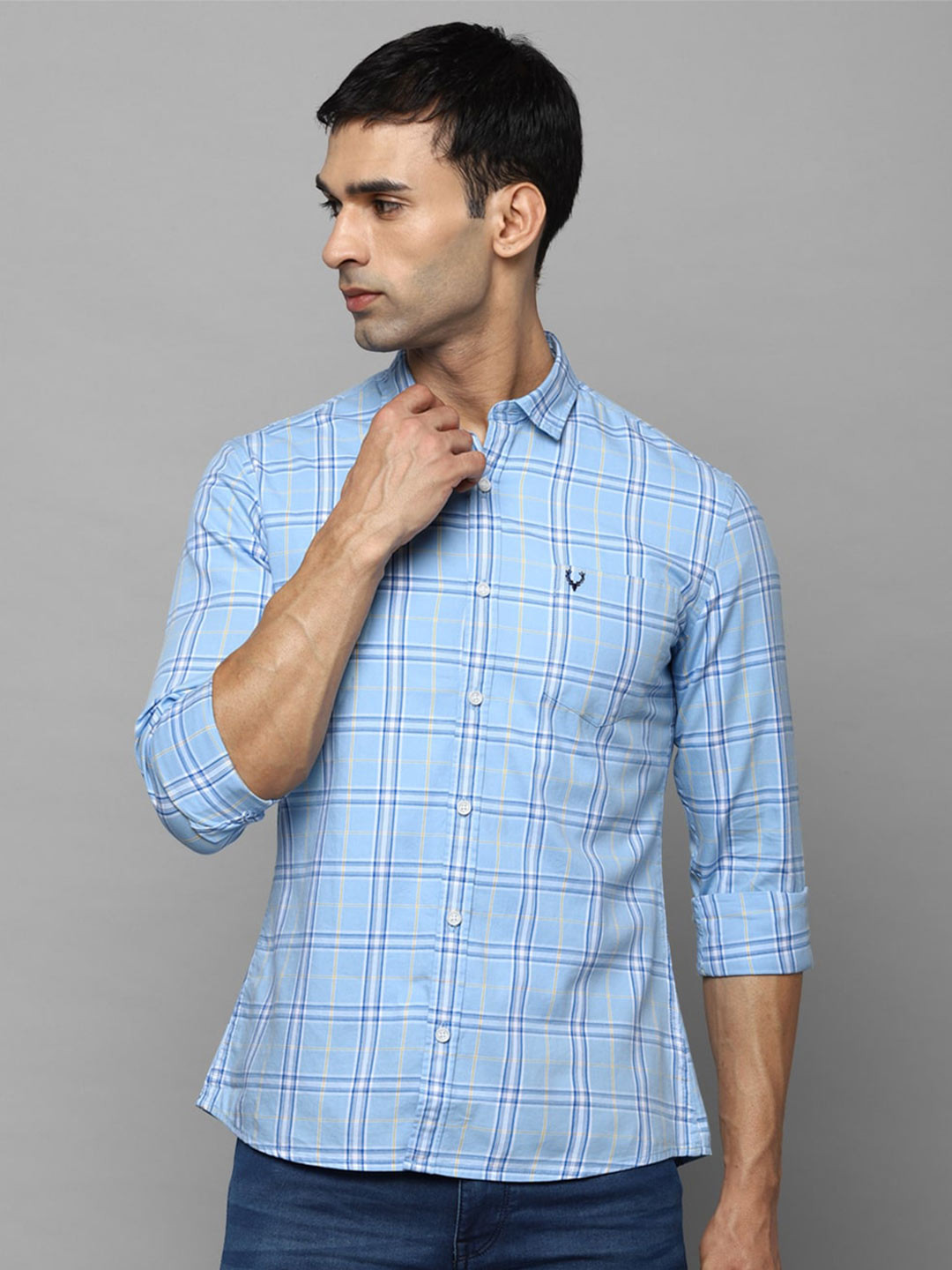 

Allen Solly Sport Men Blue Slim Fit Checked Casual Shirt