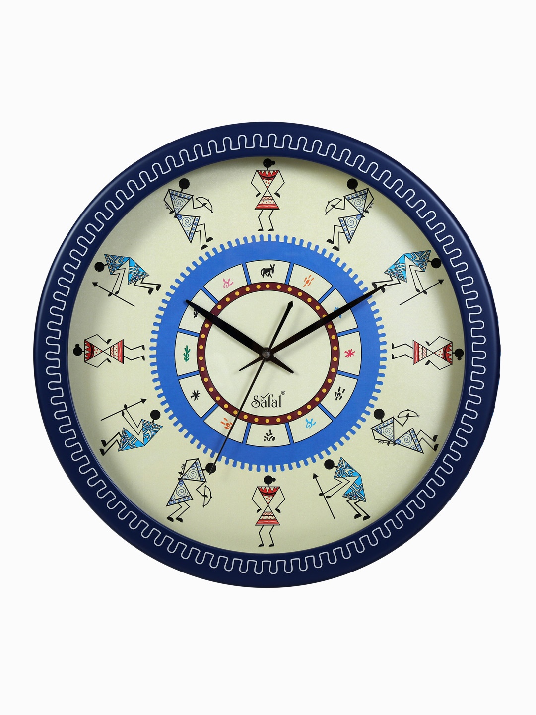 

Safal Multicoloured Dial Warli Art 34 cm Analogue Wall Clock, Multi
