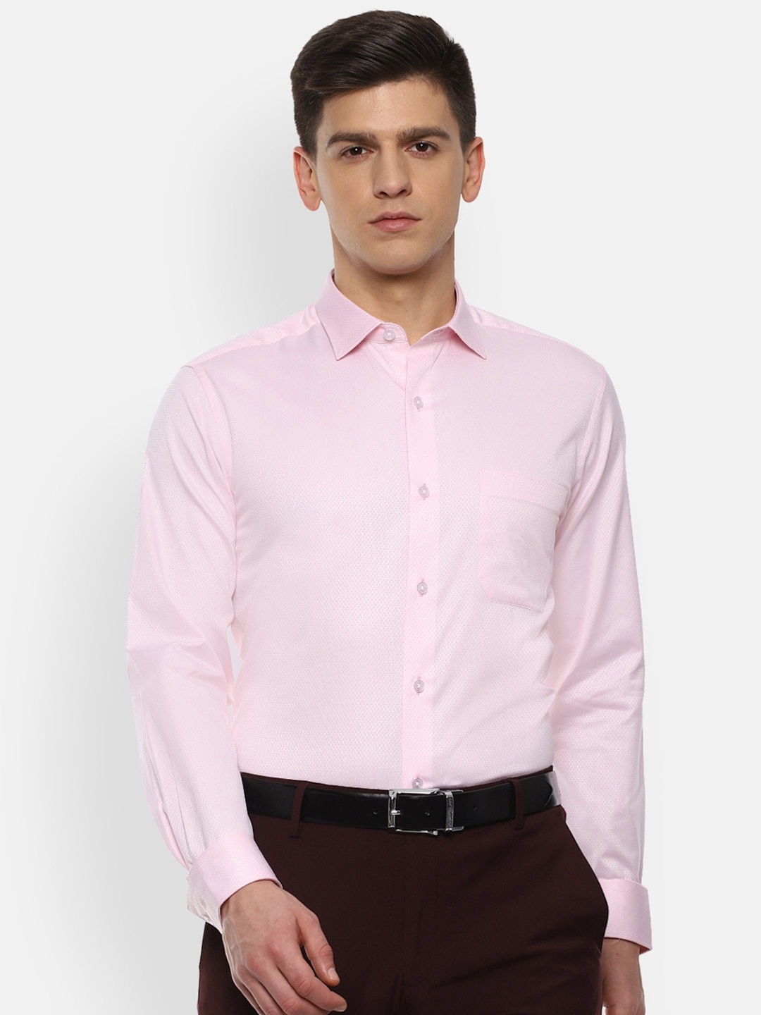 

Louis Philippe Men Pink Slim Fit Formal Shirt