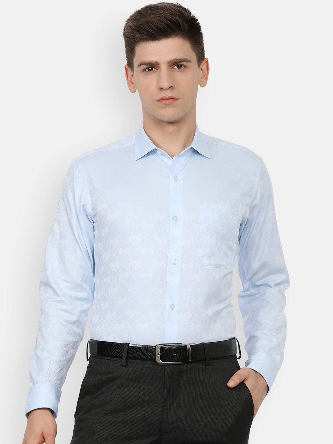 

Louis Philippe Men Blue Slim Fit Formal Shirt