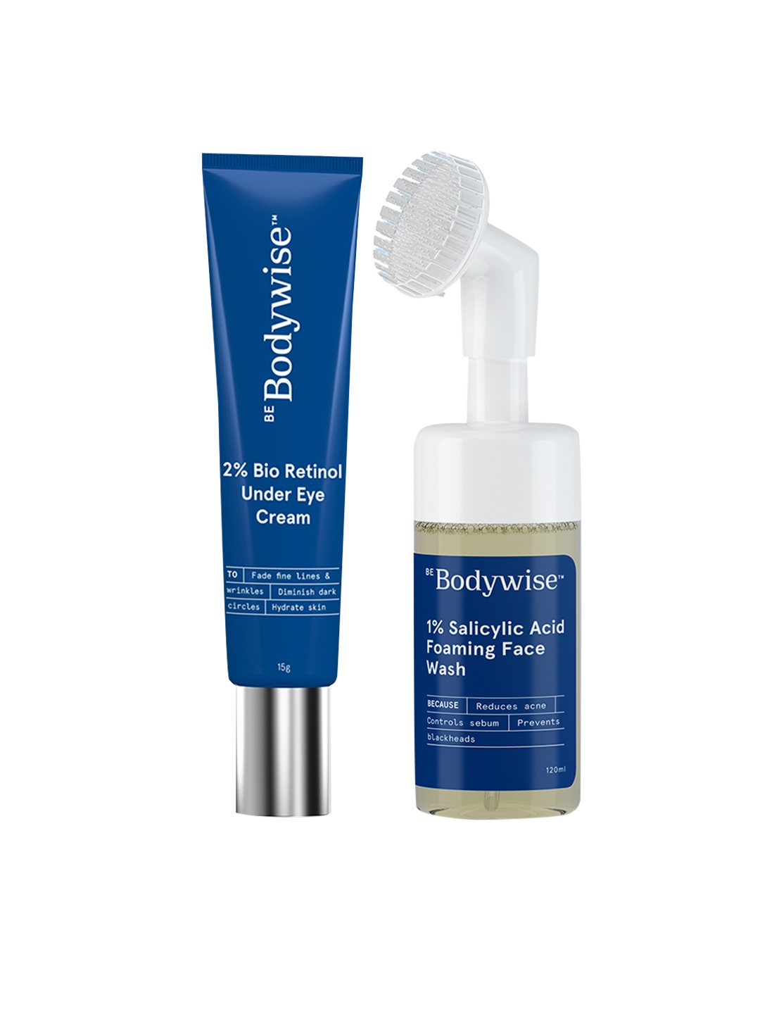 

Be Bodywise Set of Foaming Face Wash 120ml & Under Eye Cream 15g, Blue