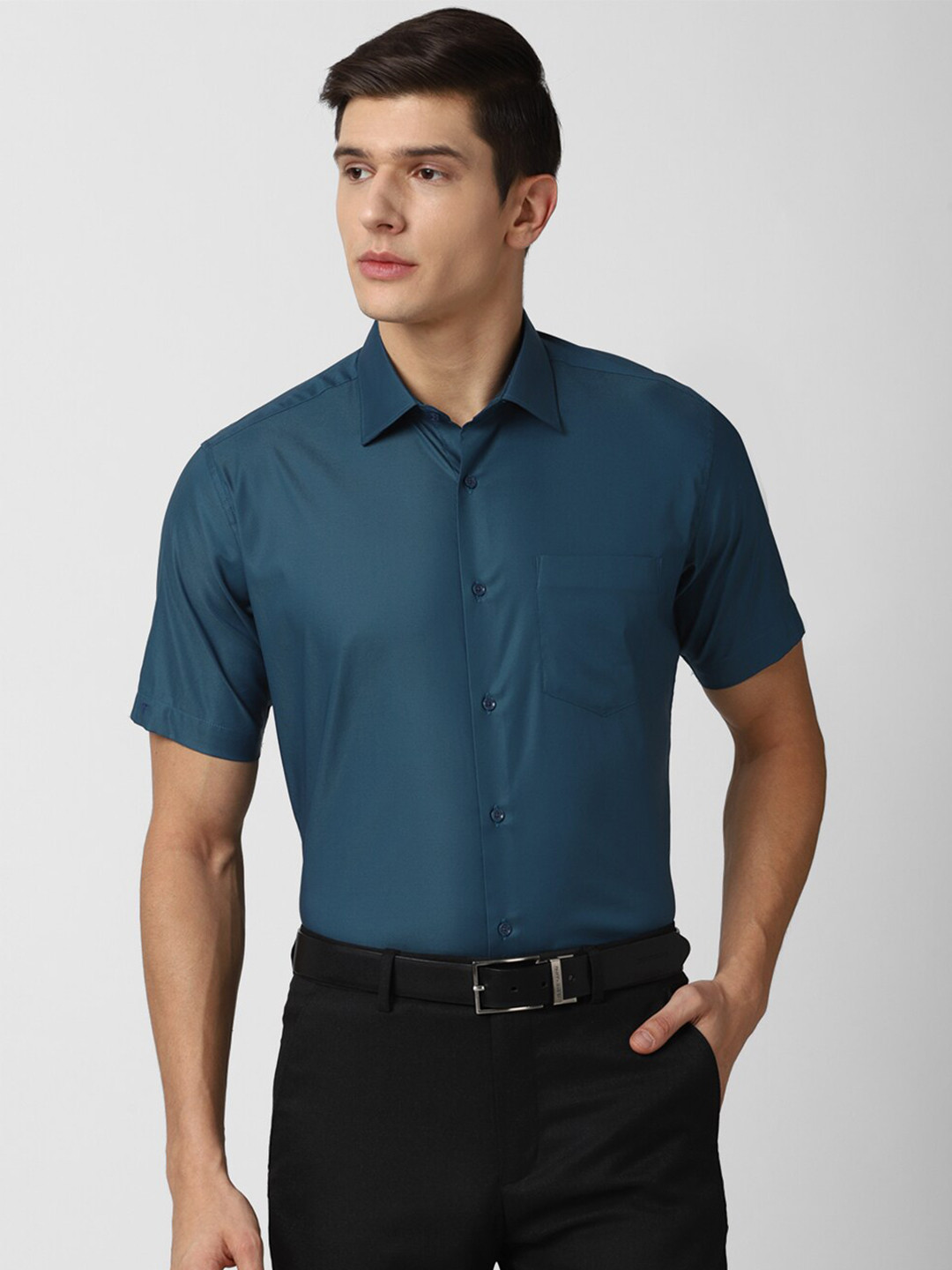 

Van Heusen Men Blue Formal Shirt