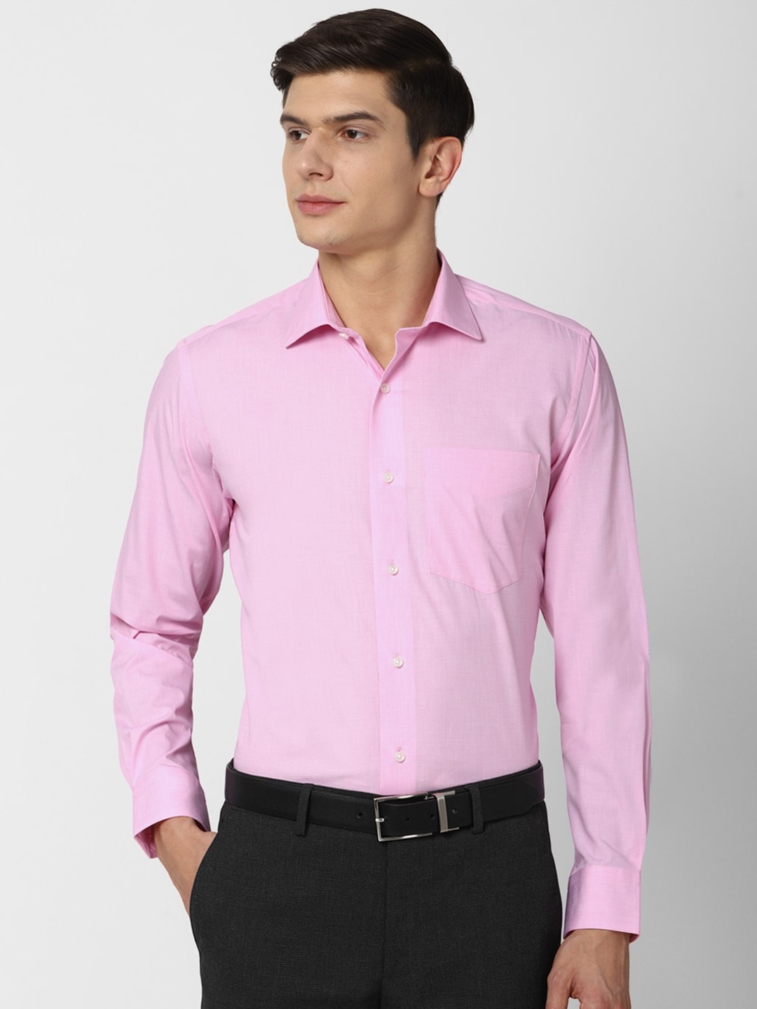 

Van Heusen Men Pink Pure Cotton Formal Shirt