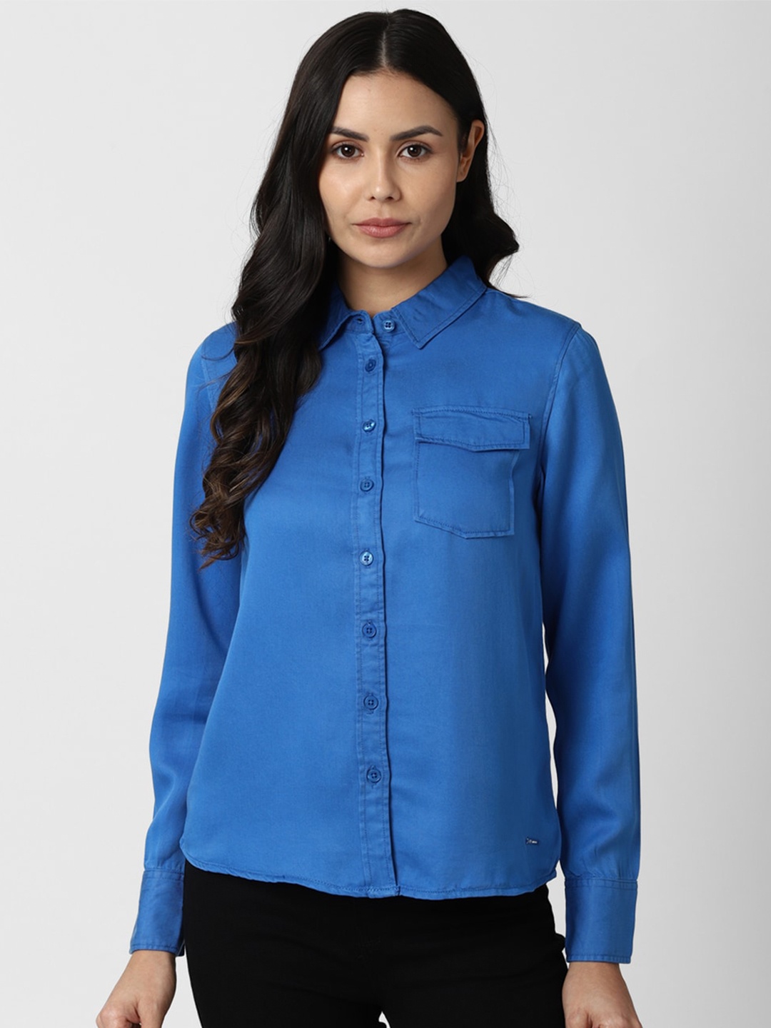 

Van Heusen Woman Blue Casual Shirt