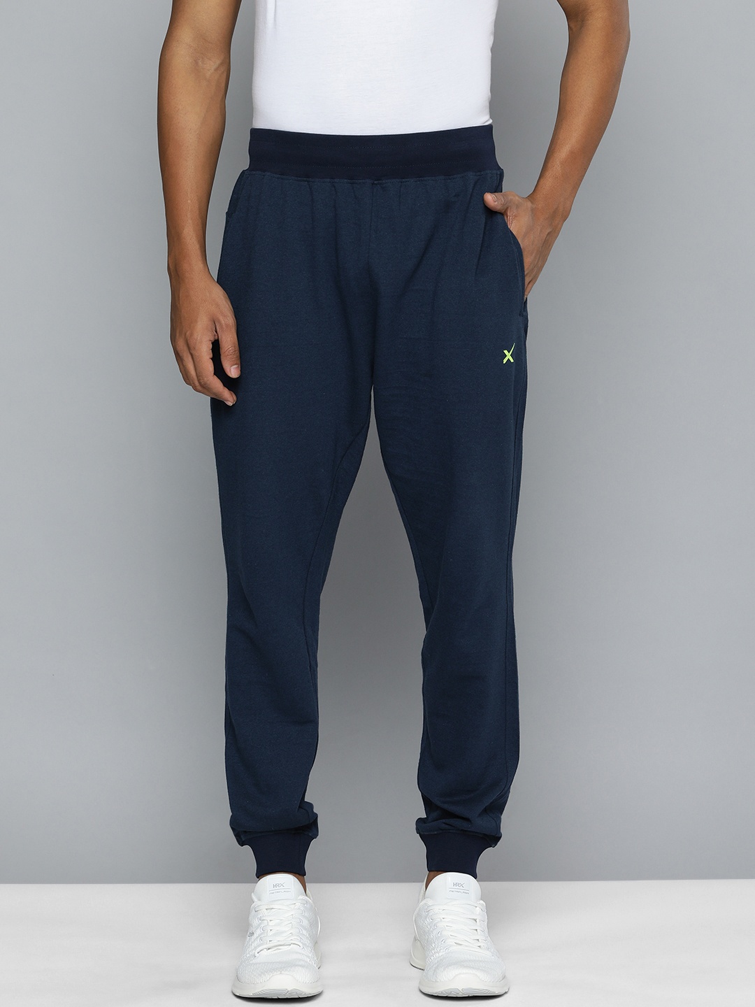 

HRX by Hrithik Roshan Men Navy Blue Solid Bio-Wash Joggers