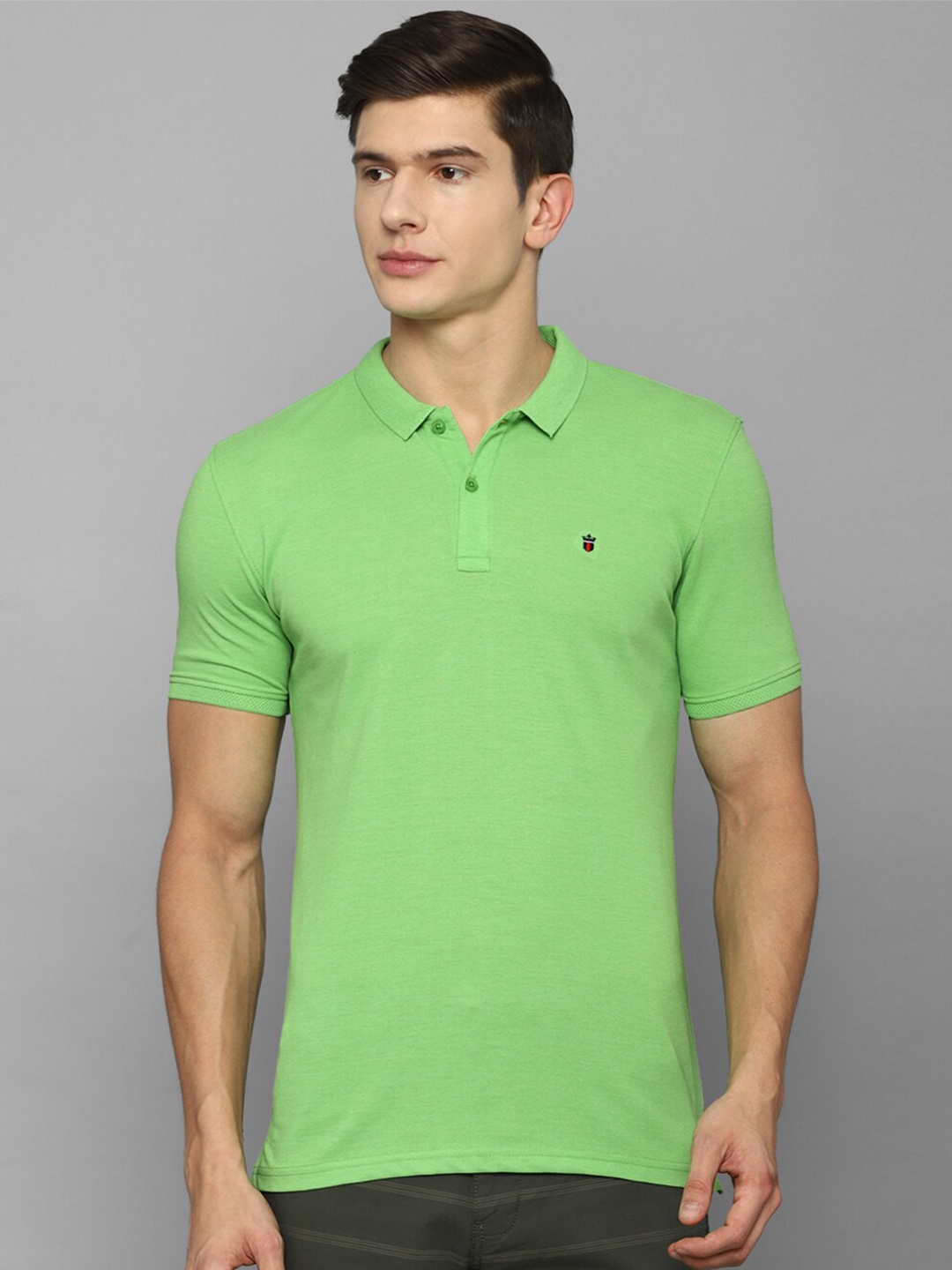 

Louis Philippe Sport Men Green Polo Collar Slim Fit T-shirt