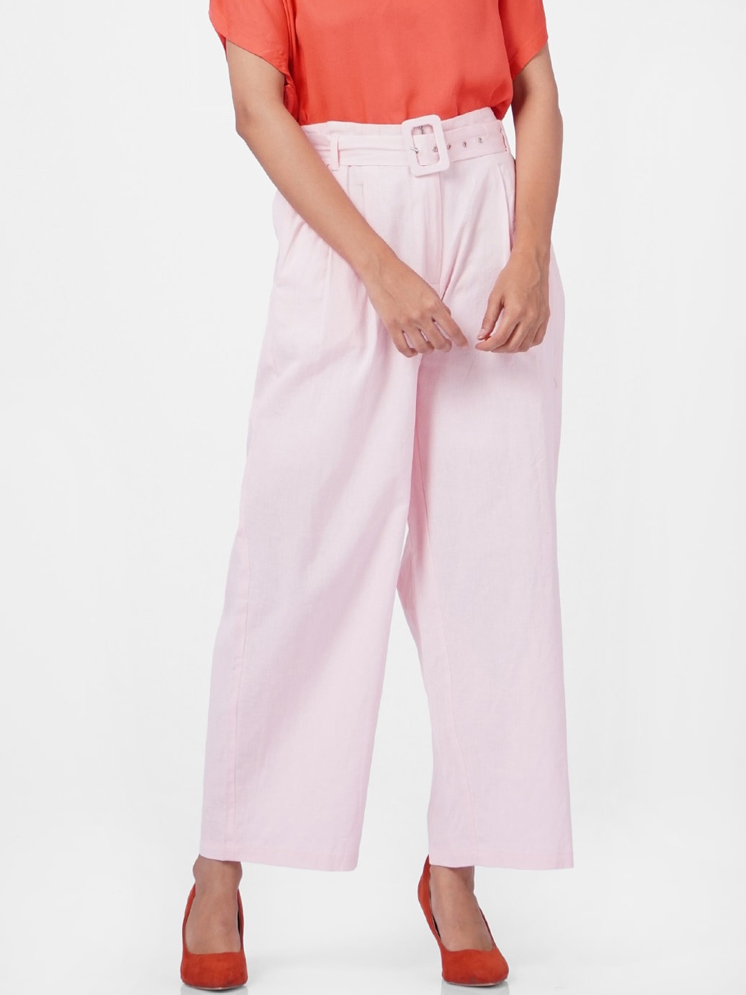 

Vero Moda Women Pink Trousers