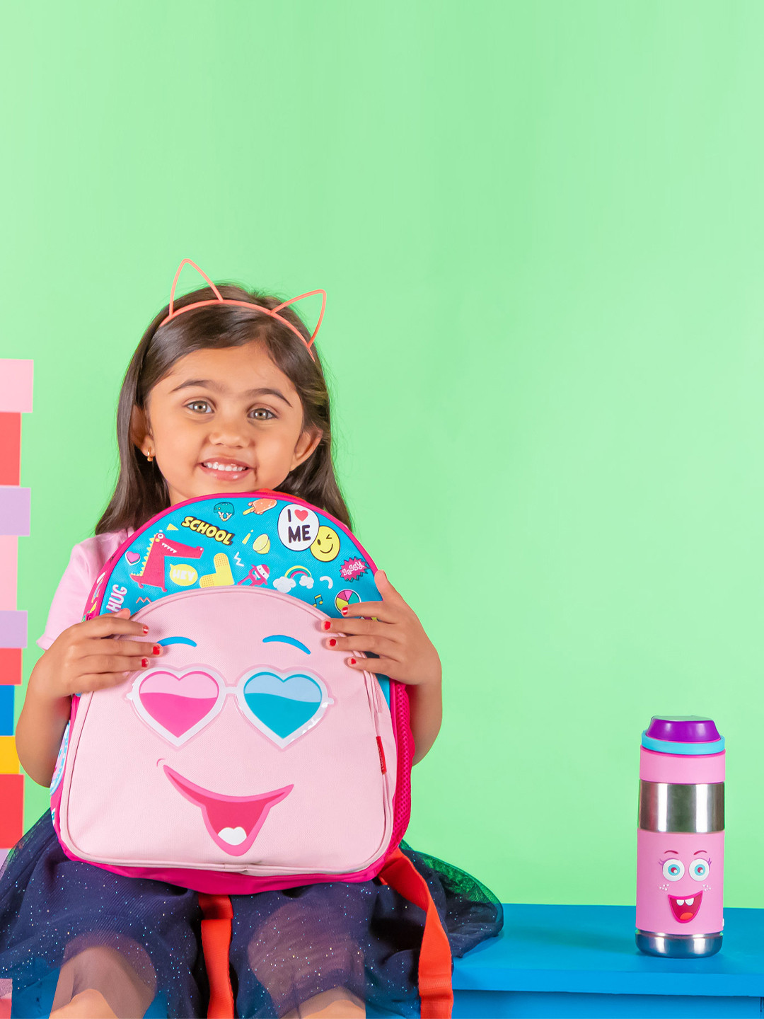 

Rabitat Girls Pink & Blue Backpack