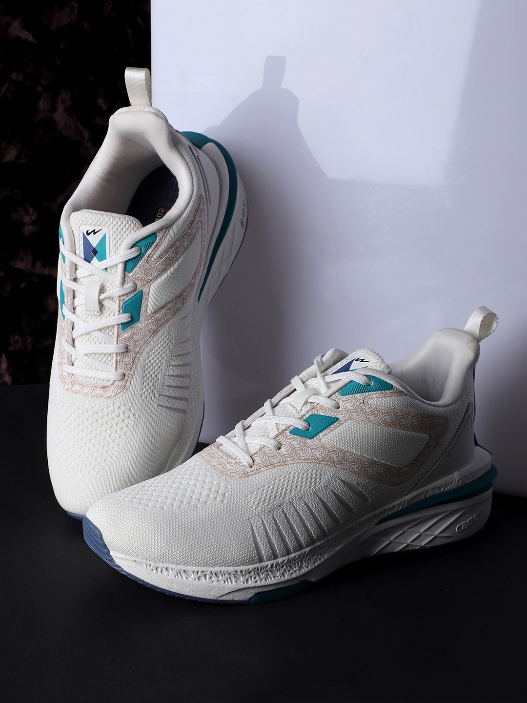 

Campus Men Off White Mesh Running Shoes
