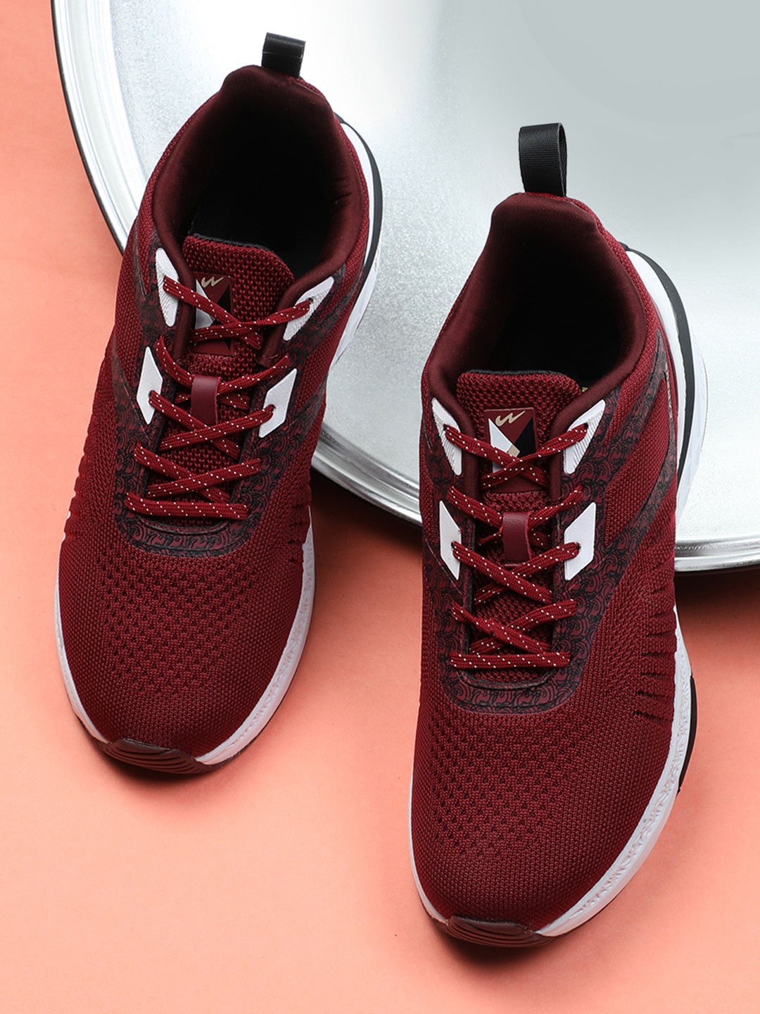 

Campus Men Red Mesh Running Shoes