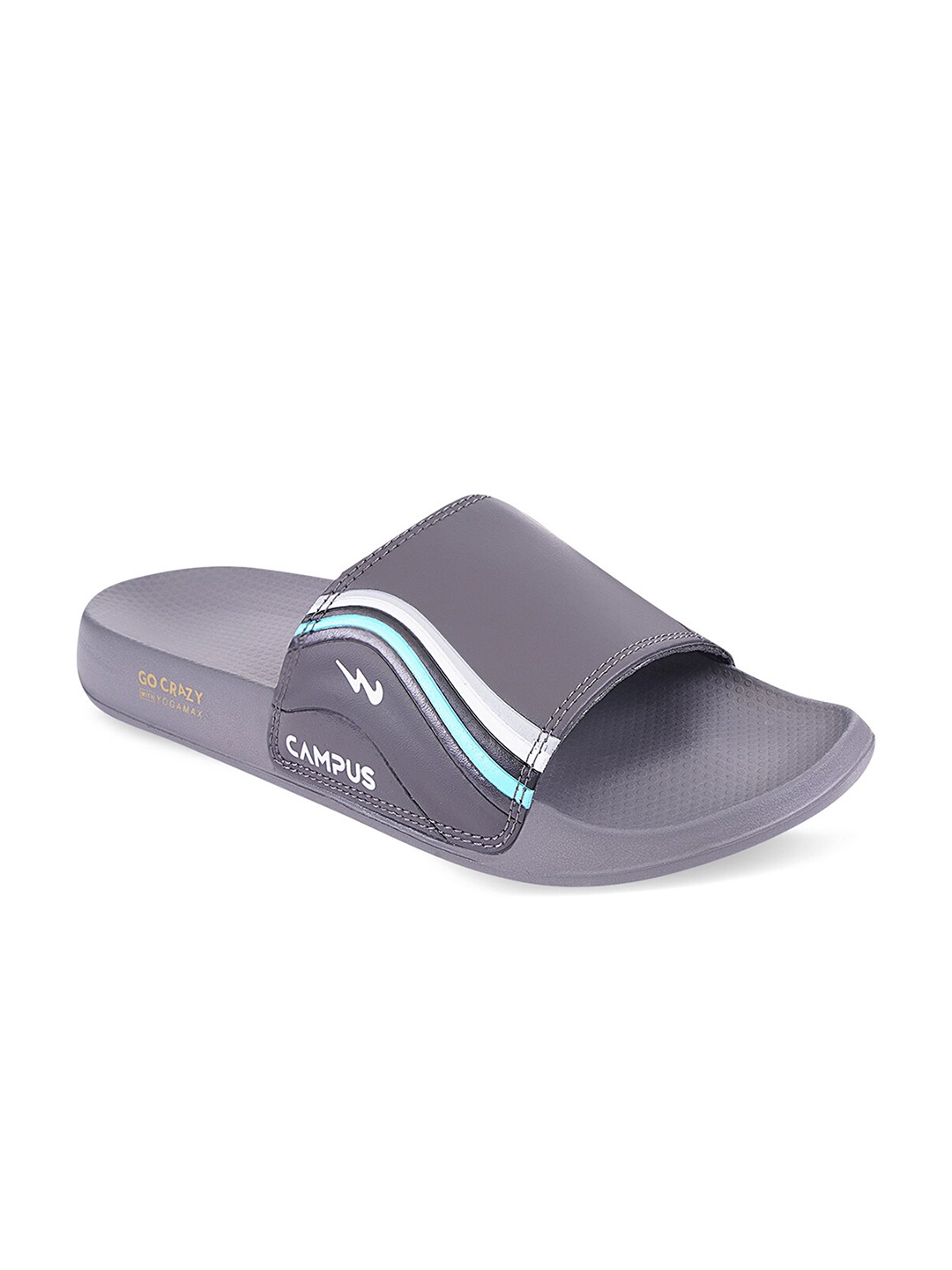 

Campus Men Solis Grey Casual Sliders