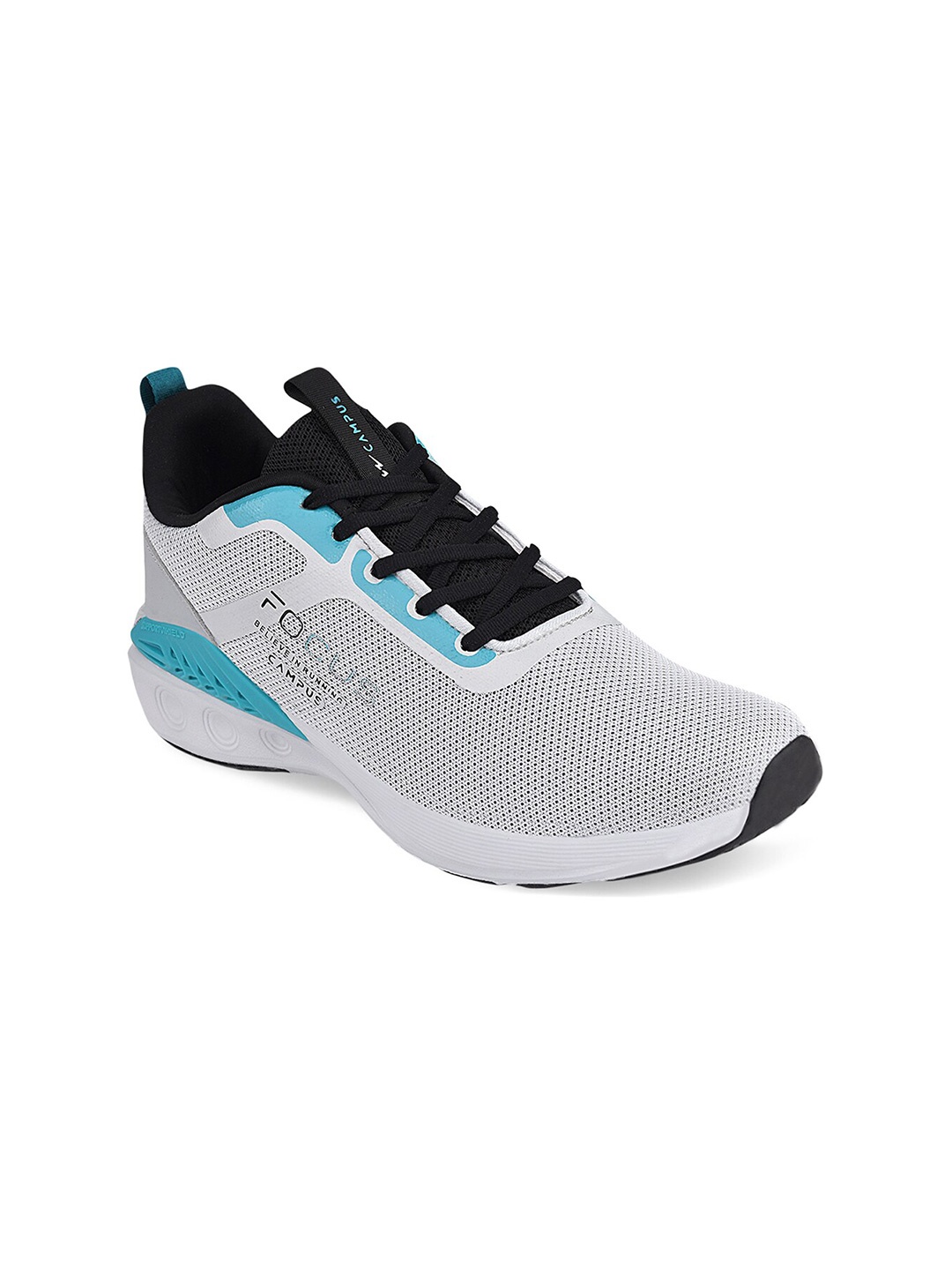 

Campus Men Grey & Blue Mesh Running Shoes