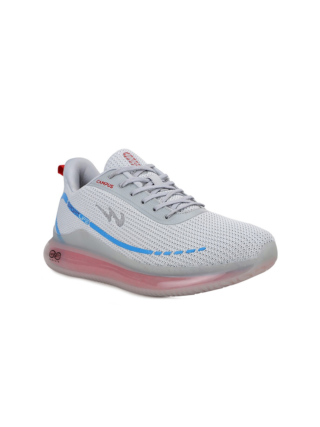 

Campus Men Grey Mesh Running Shoes