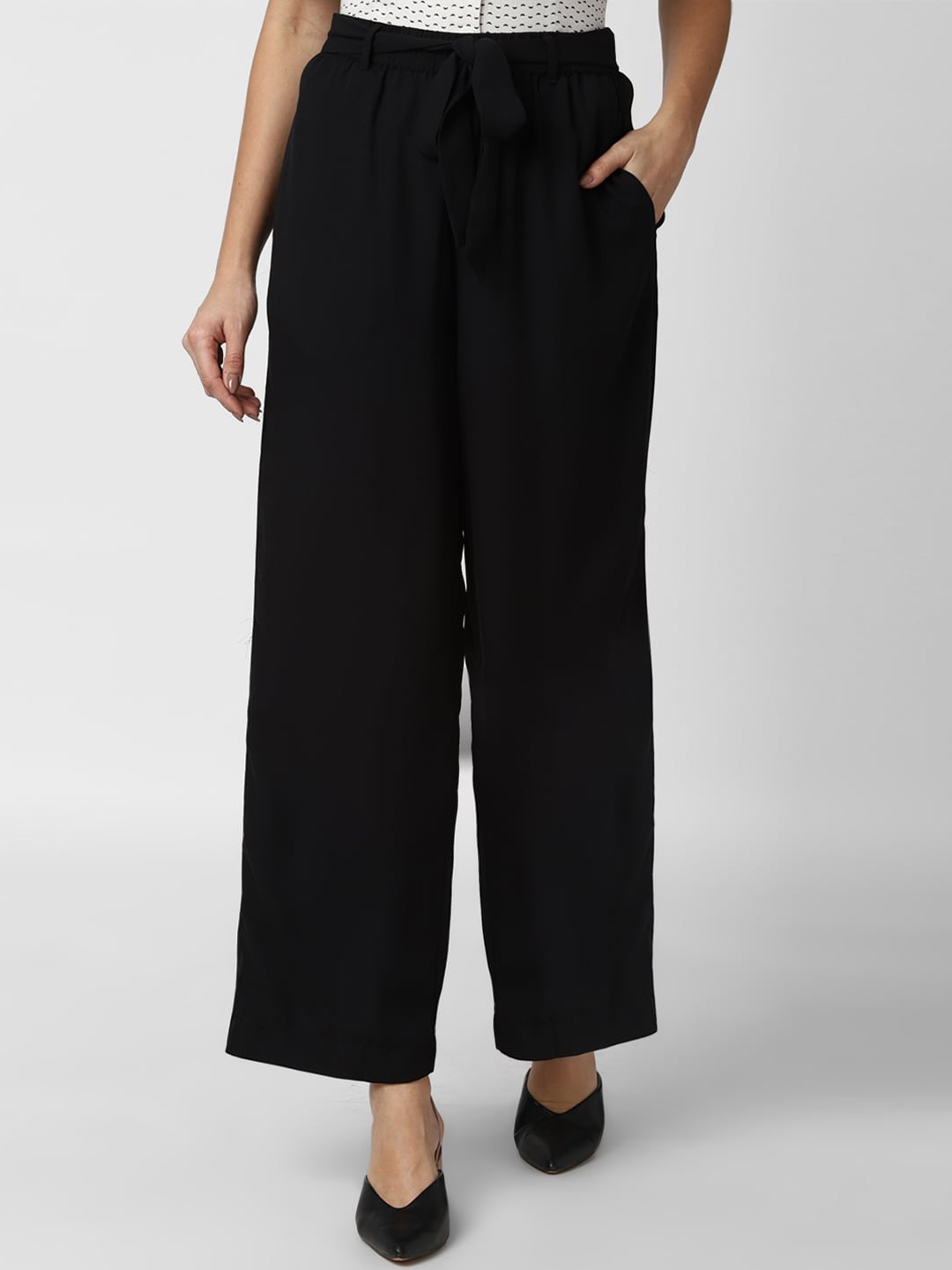 

Van Heusen Woman Women Black Pleated Trousers