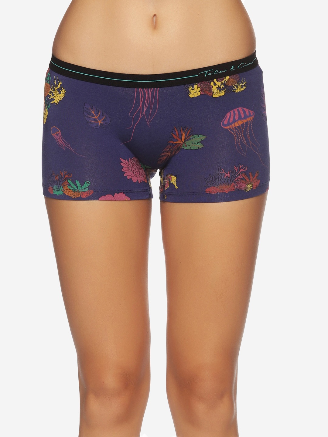 

Tailor & Circus Women Navy Blue & Pink Printed Anti-Bacterial Boy Short Briefs BS_1PK_MC