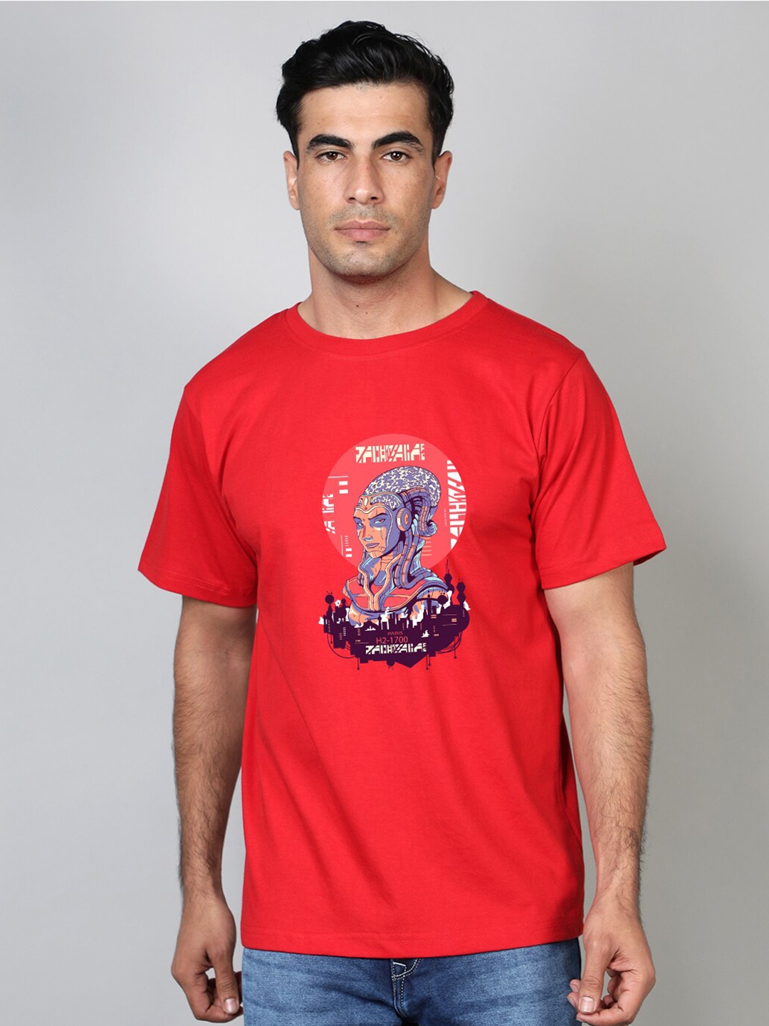 

FFLIRTYGO Men Red Printed T-shirt