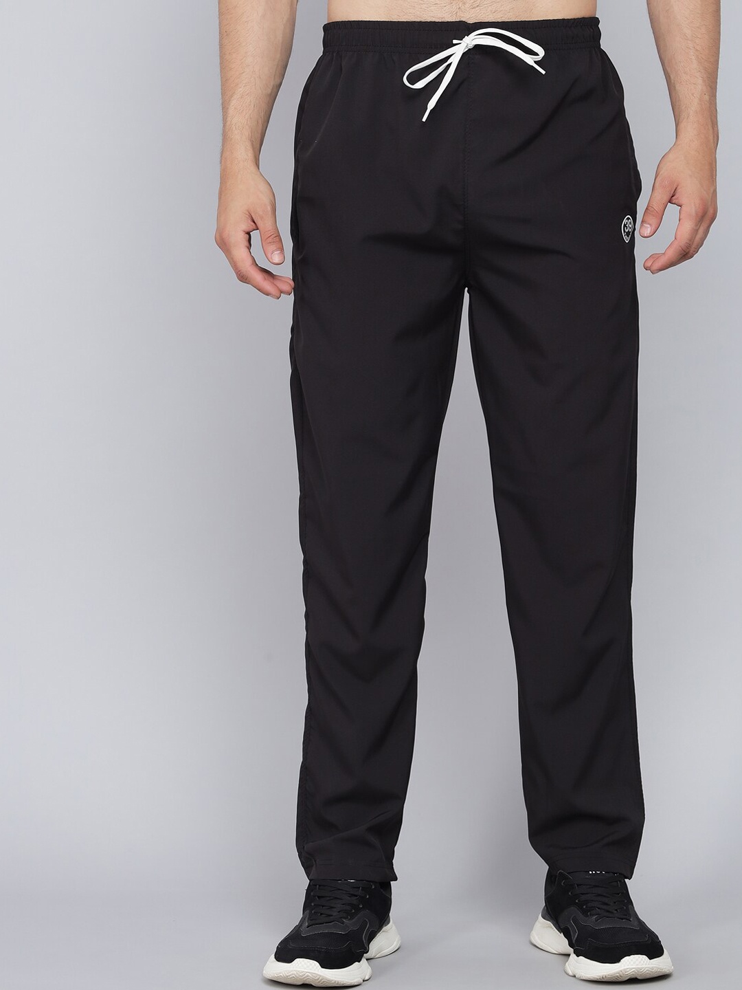 

39 THREADS Men Black Solid Dry Fit Track Pants