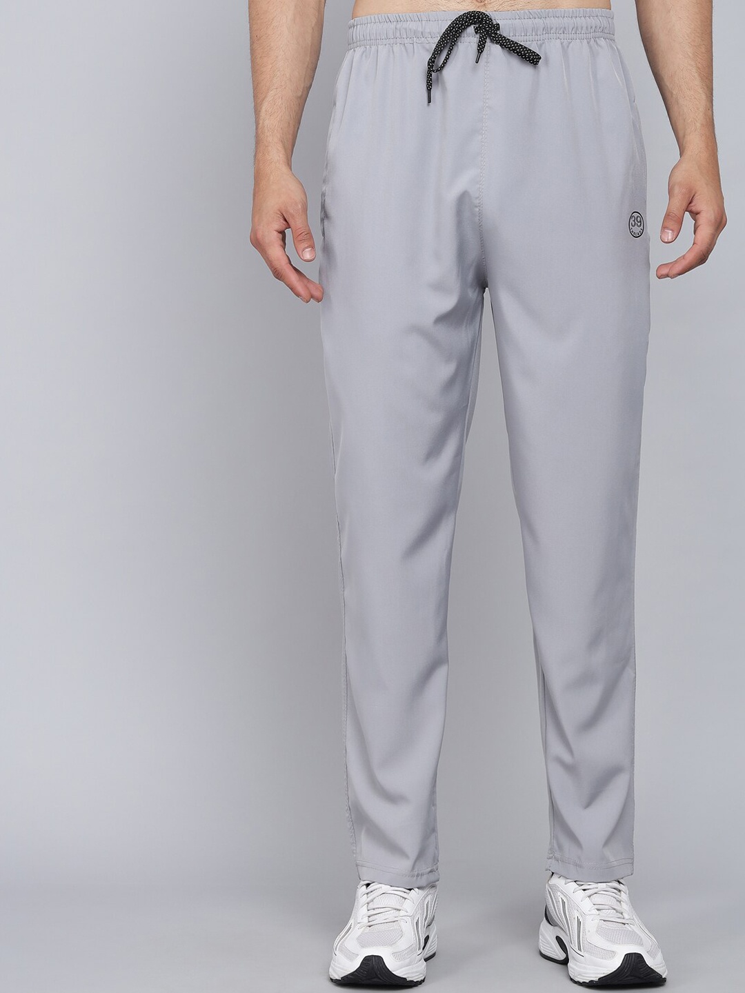 

39 THREADS Men Grey Solid Dry-Fit Track Pants