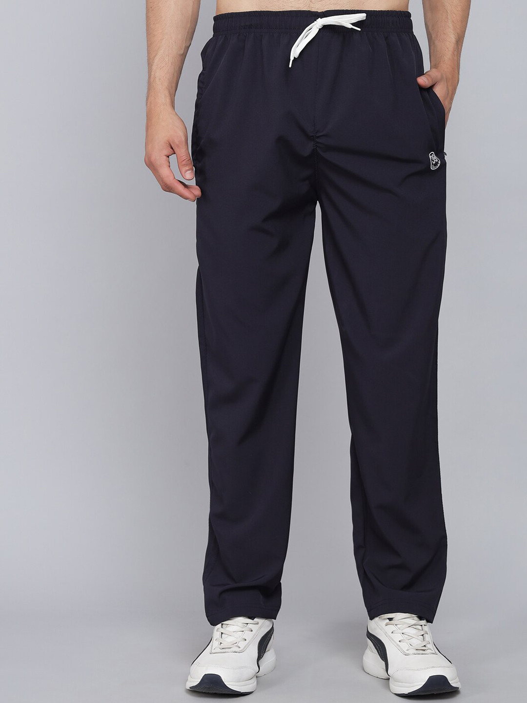 

39 THREADS Men Navy Blue Solid Track Pants