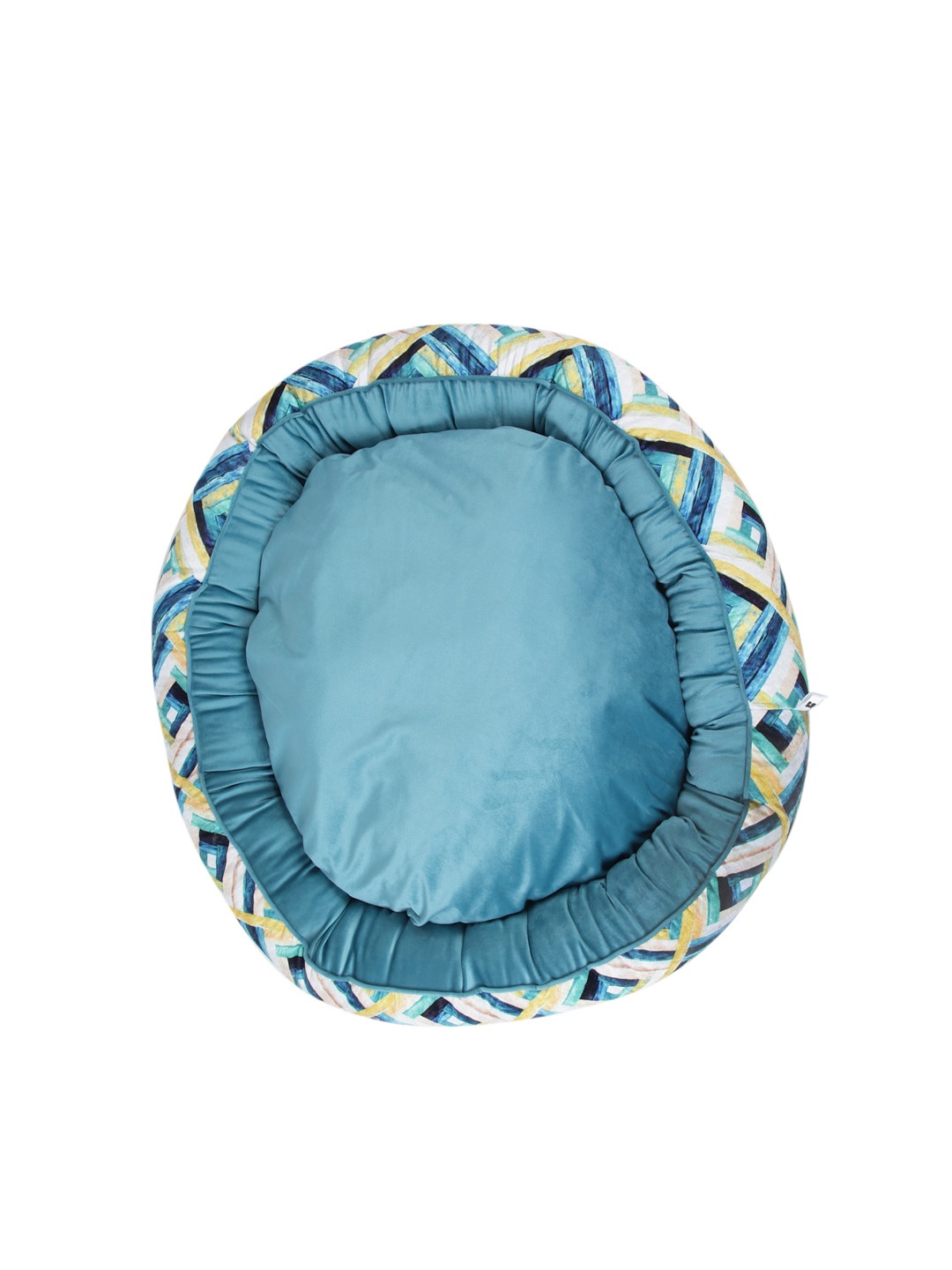 

WIGGLE TWIDDLE Turquoise Blue & White Printed Pet Beds