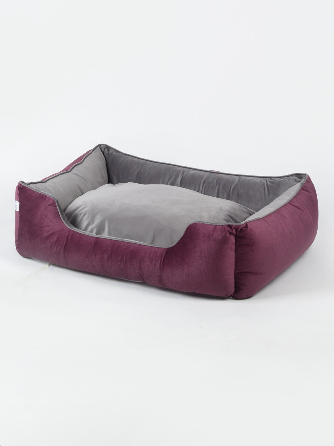 

WIGGLE TWIDDLE Grey & Purple Solid Lounger Dog Bed