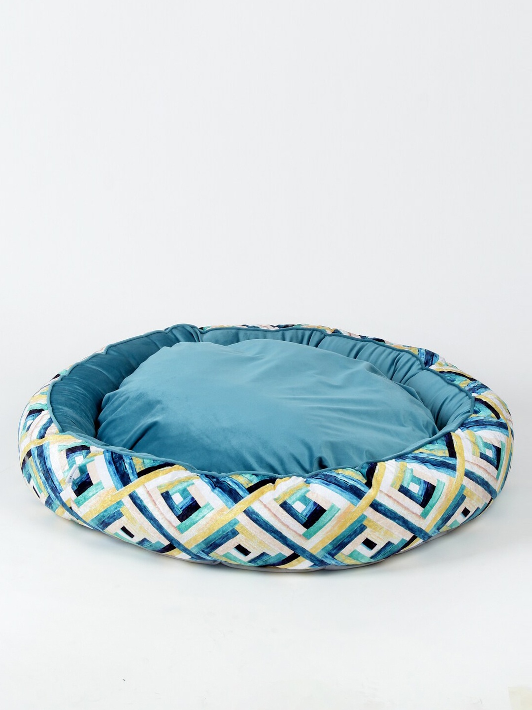 

WIGGLE TWIDDLE Turquoise Blue Printed Pet Beds