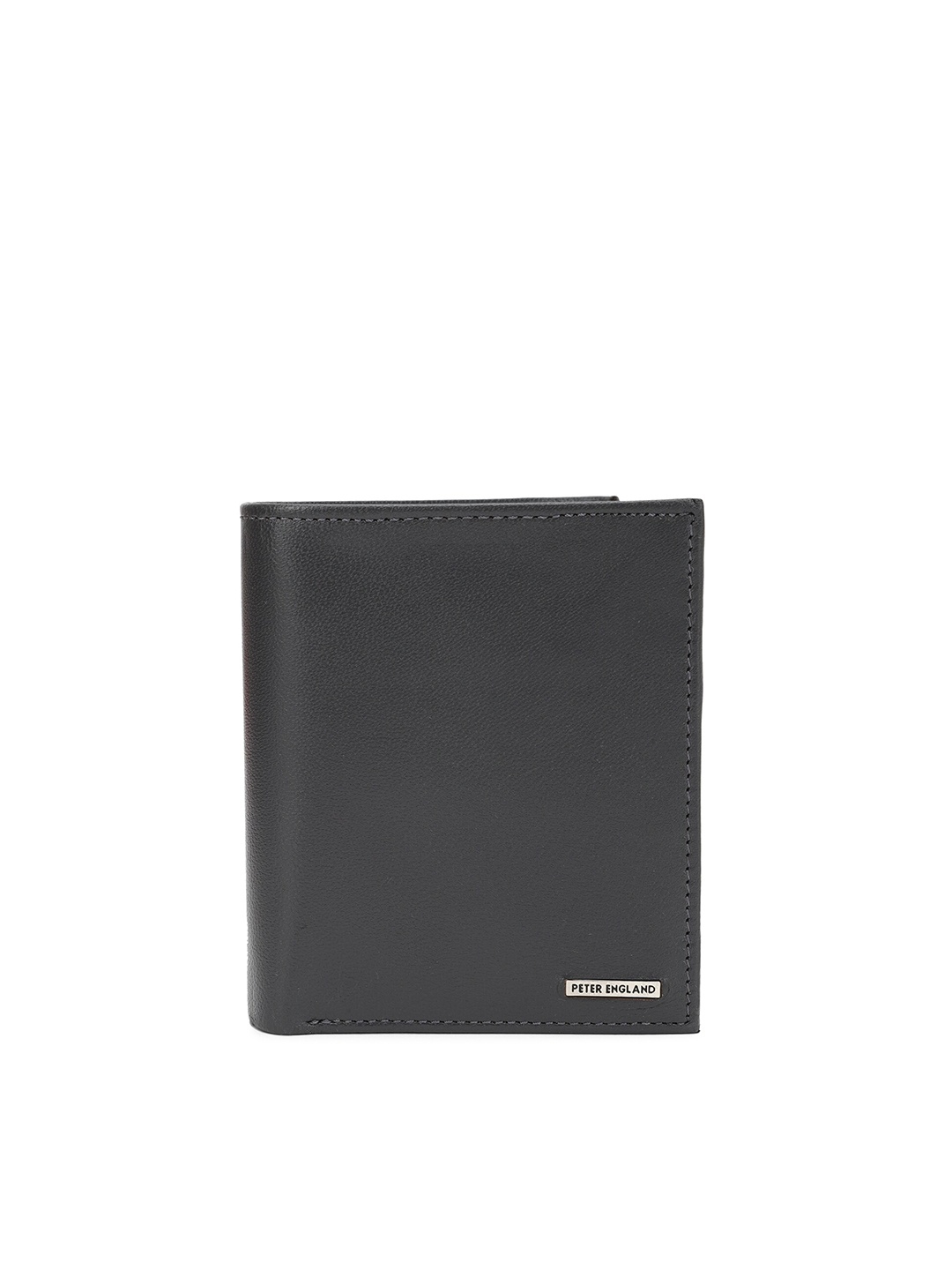 

Peter England Men Navy Blue Leather Two Fold Wallet