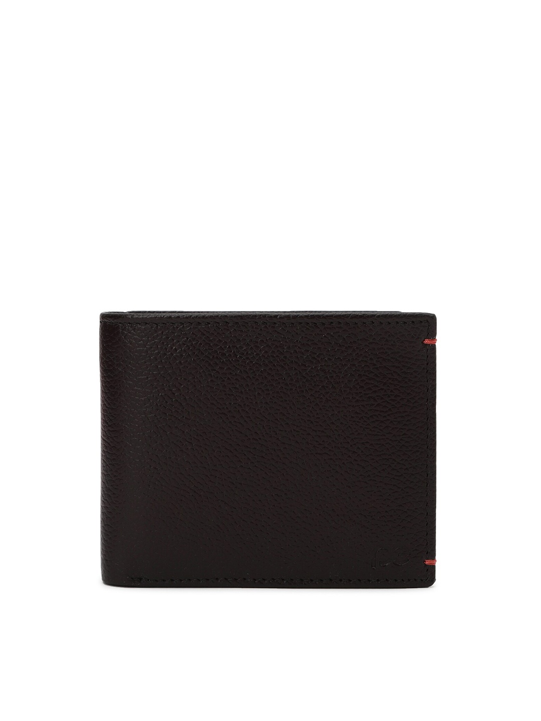 

Peter England Men Black Leather Two Fold Wallet