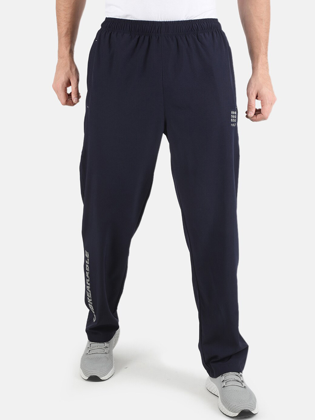 

rock.it Men Navy Blue Solid Running Track Pant