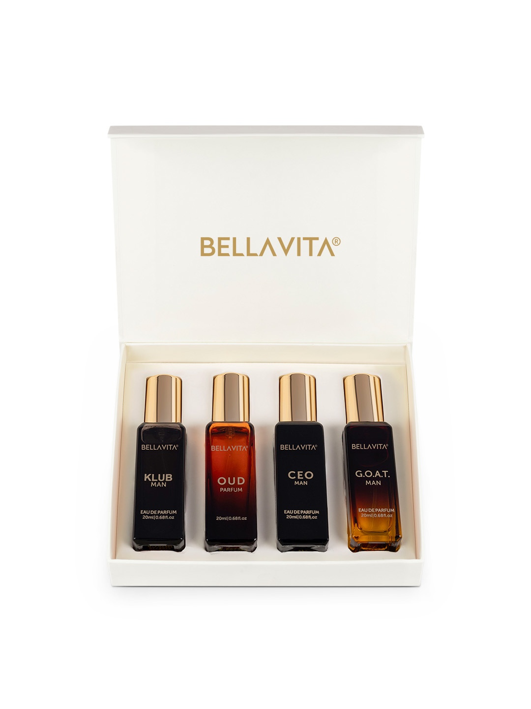 

Bella Vita Organic Men Set of Impact - OUD - CEO - Dominus Eau De Parfum - 20 ml Each, Green