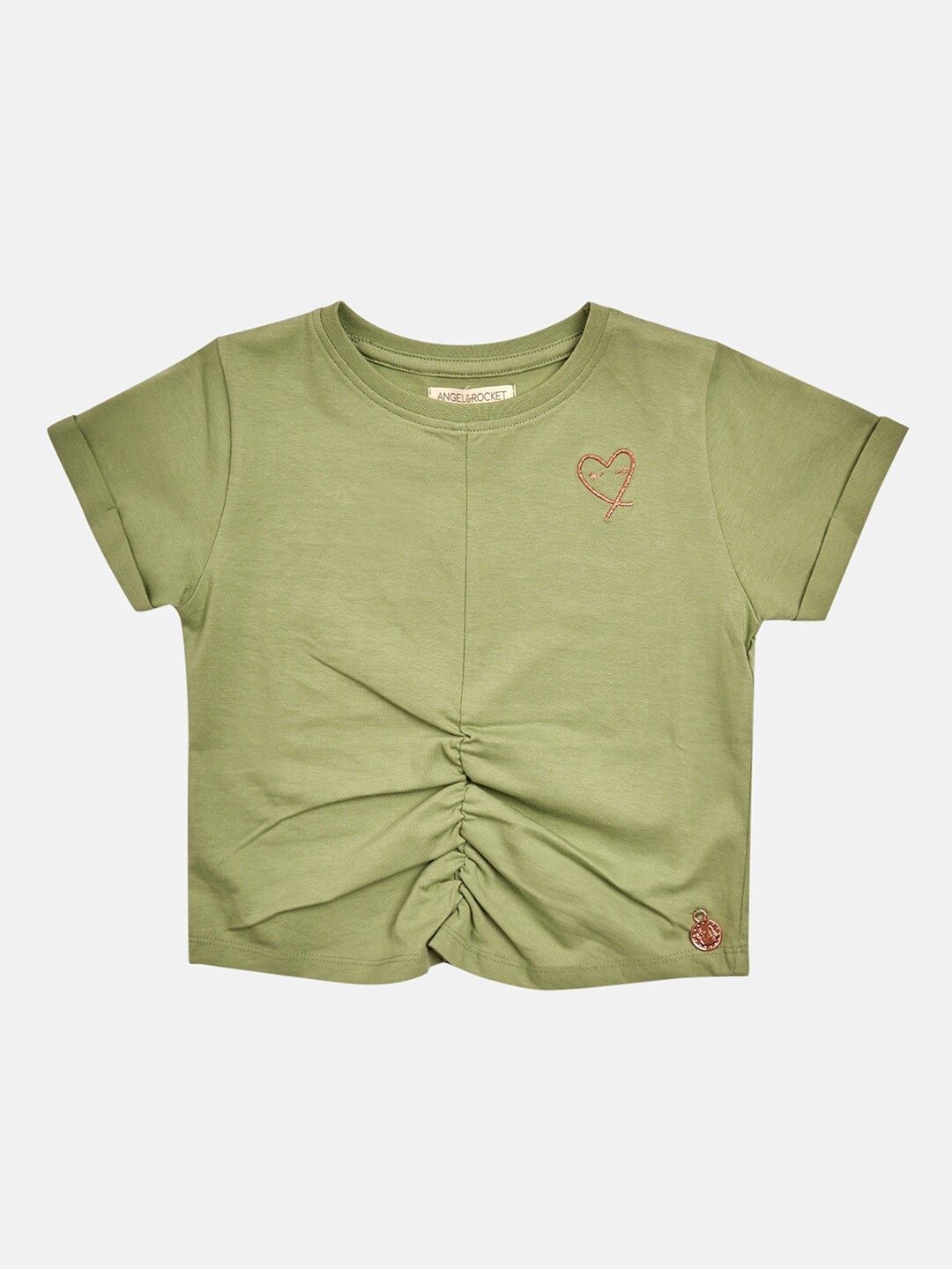 

Angel & Rocket Girls Olive Green T-shirt
