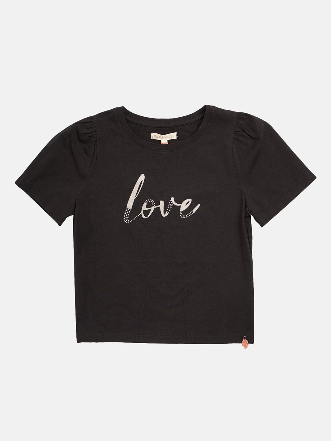 

Angel & Rocket Girls Black Printed Cotton T-shirt