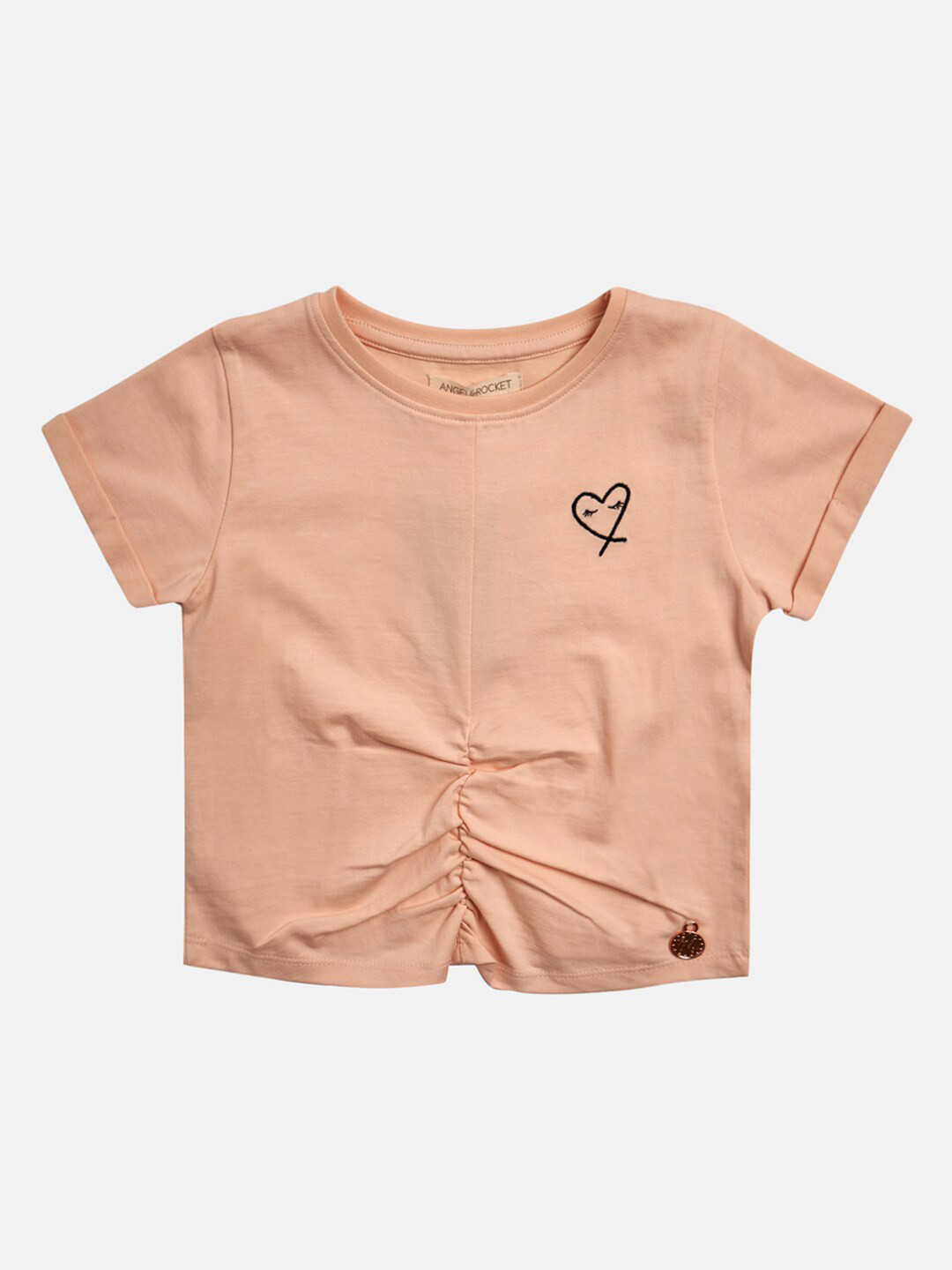 

Angel & Rocket Girls Pink Solid T-shirt