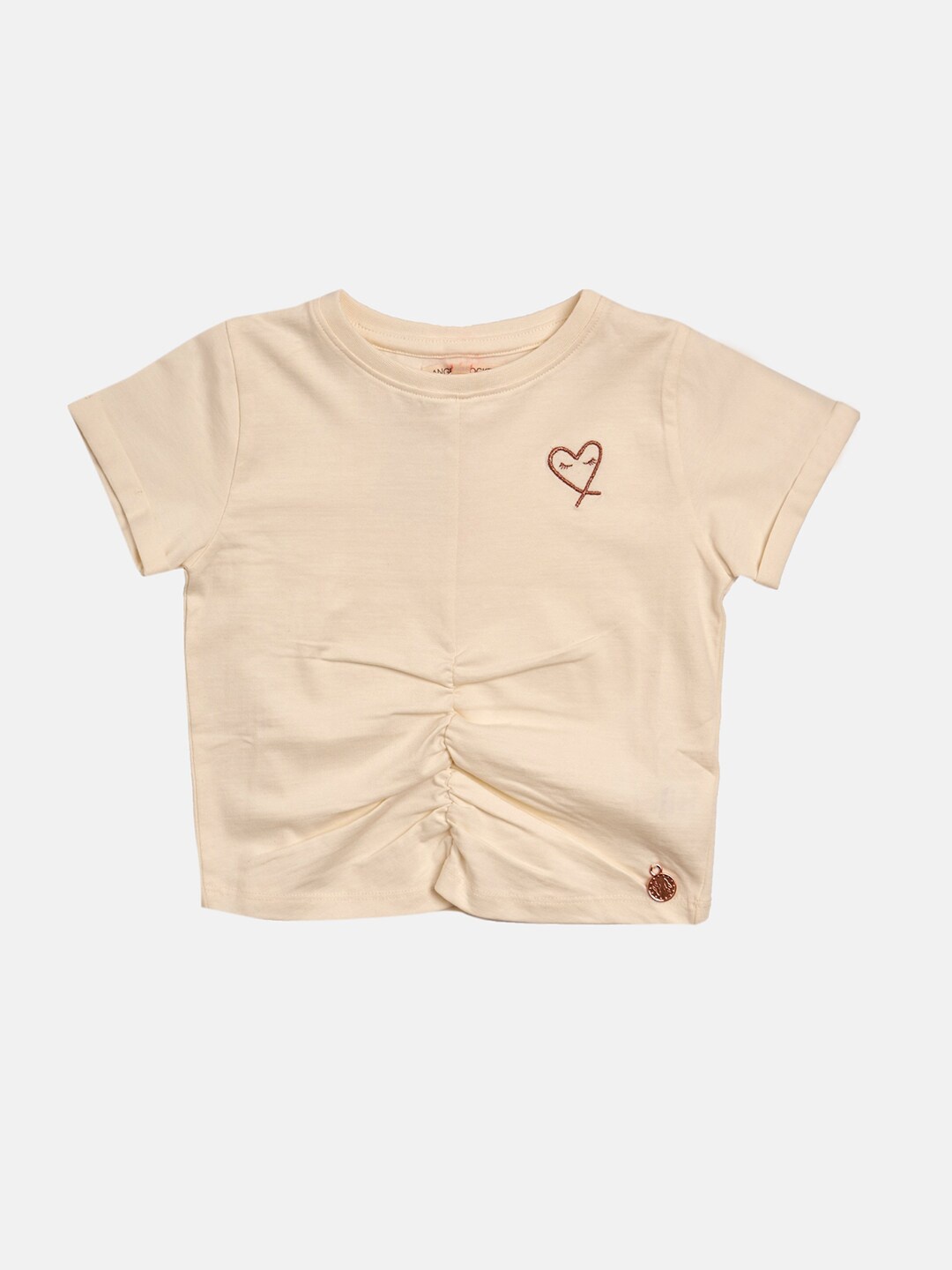 

Angel & Rocket Girls Cream-Coloured T-shirt