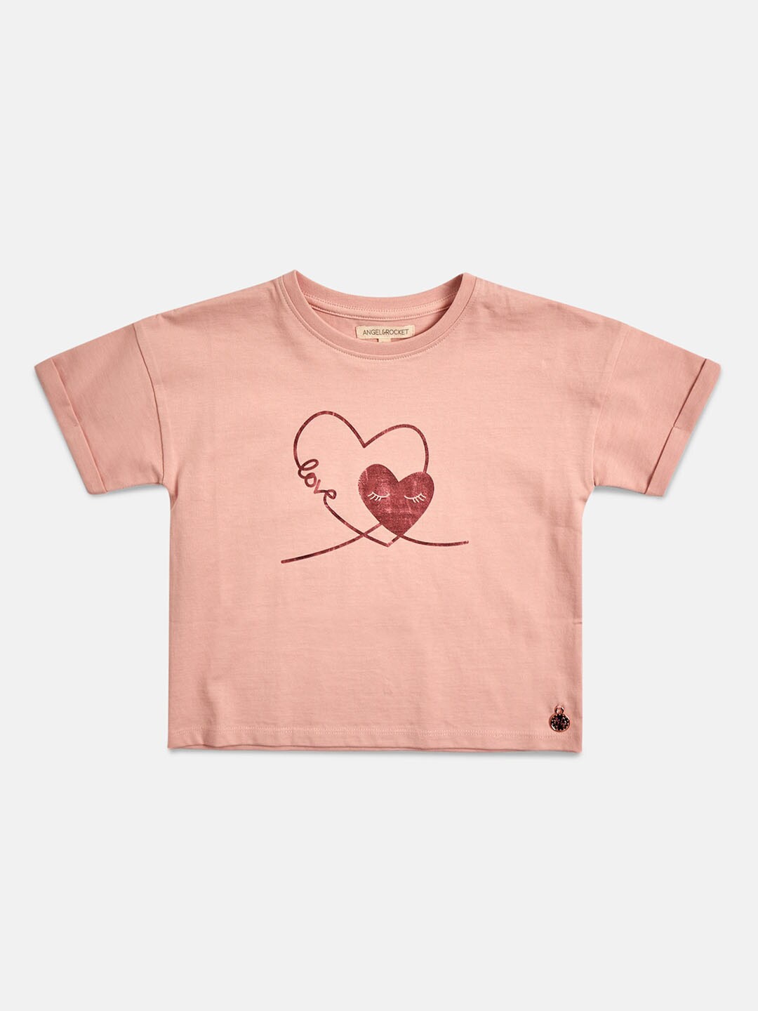 

Angel & Rocket Girls Pink Printed T-shirt
