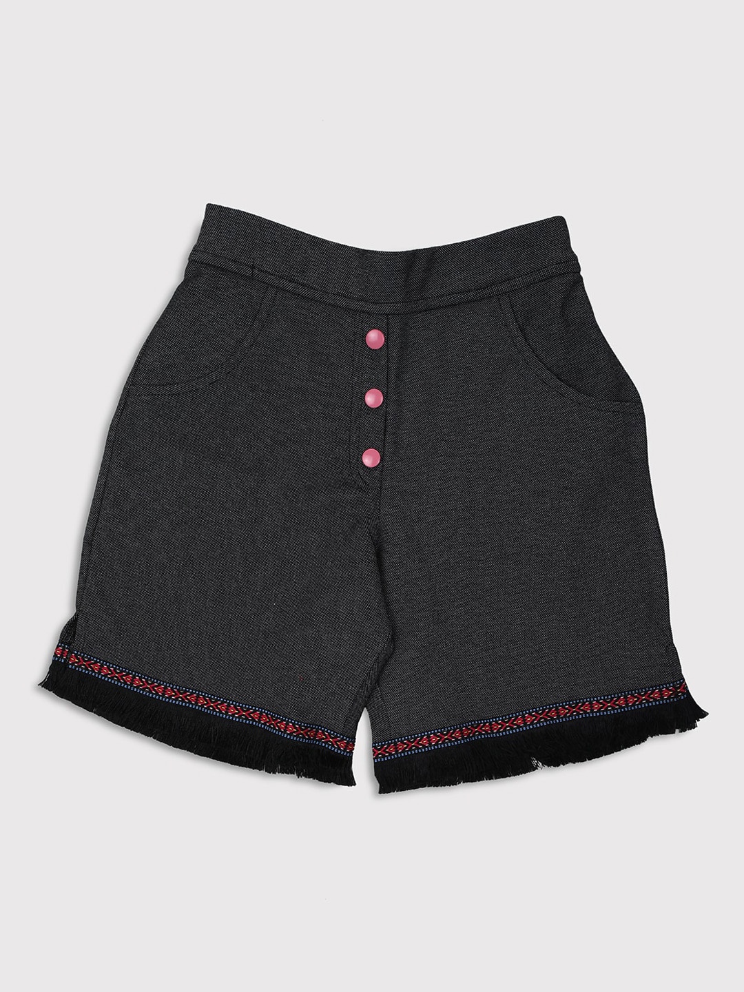 

Ziama Girls Black Solid Shorts