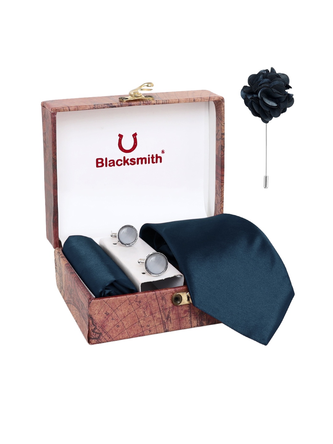 

Blacksmith Men Grey Satin Accessory Gift Set