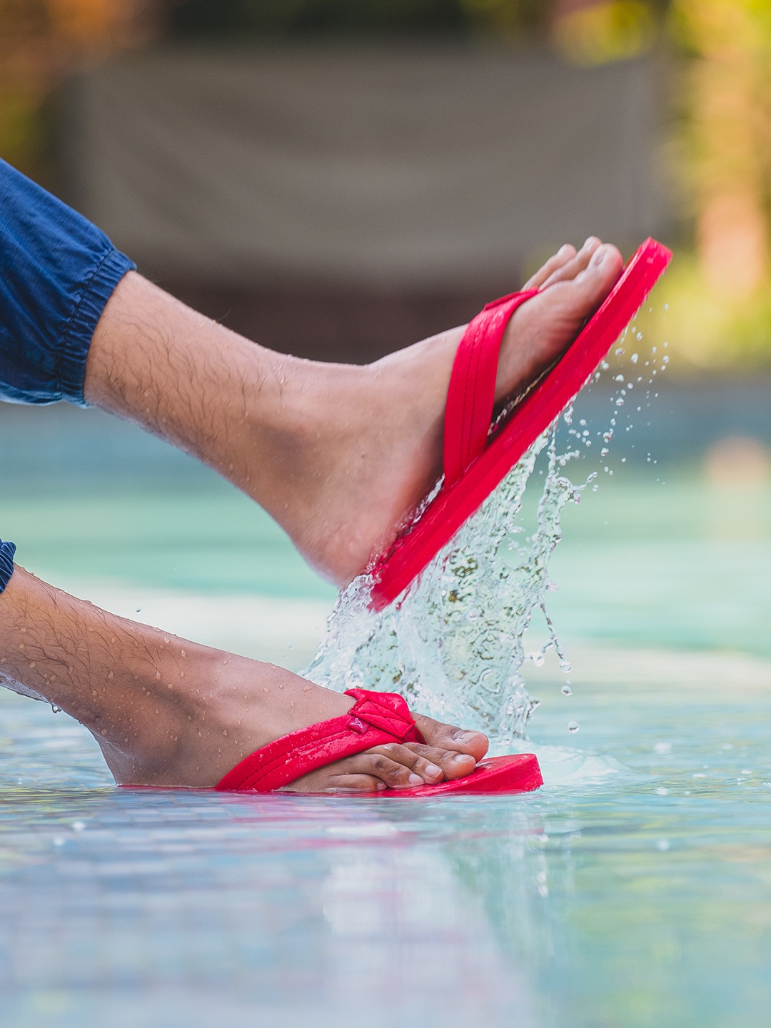 

yoho Men Doctor Ortho Comfortable Thong Flip-Flops, Red