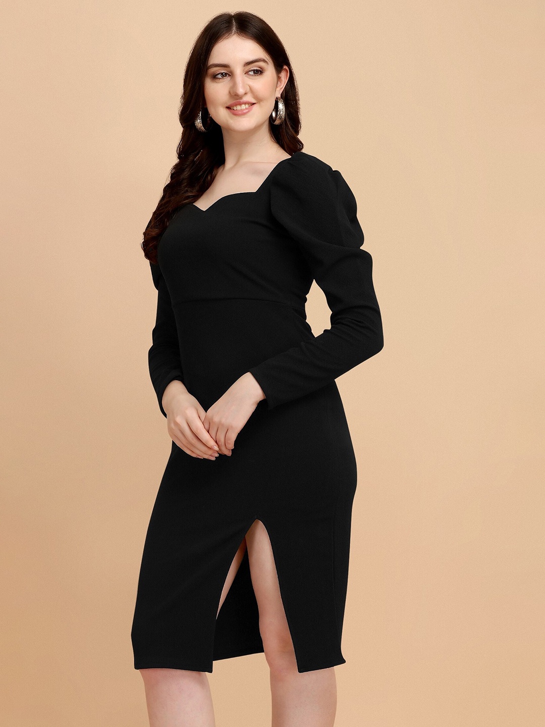 

SHEETAL Associates Black Sheath Dress