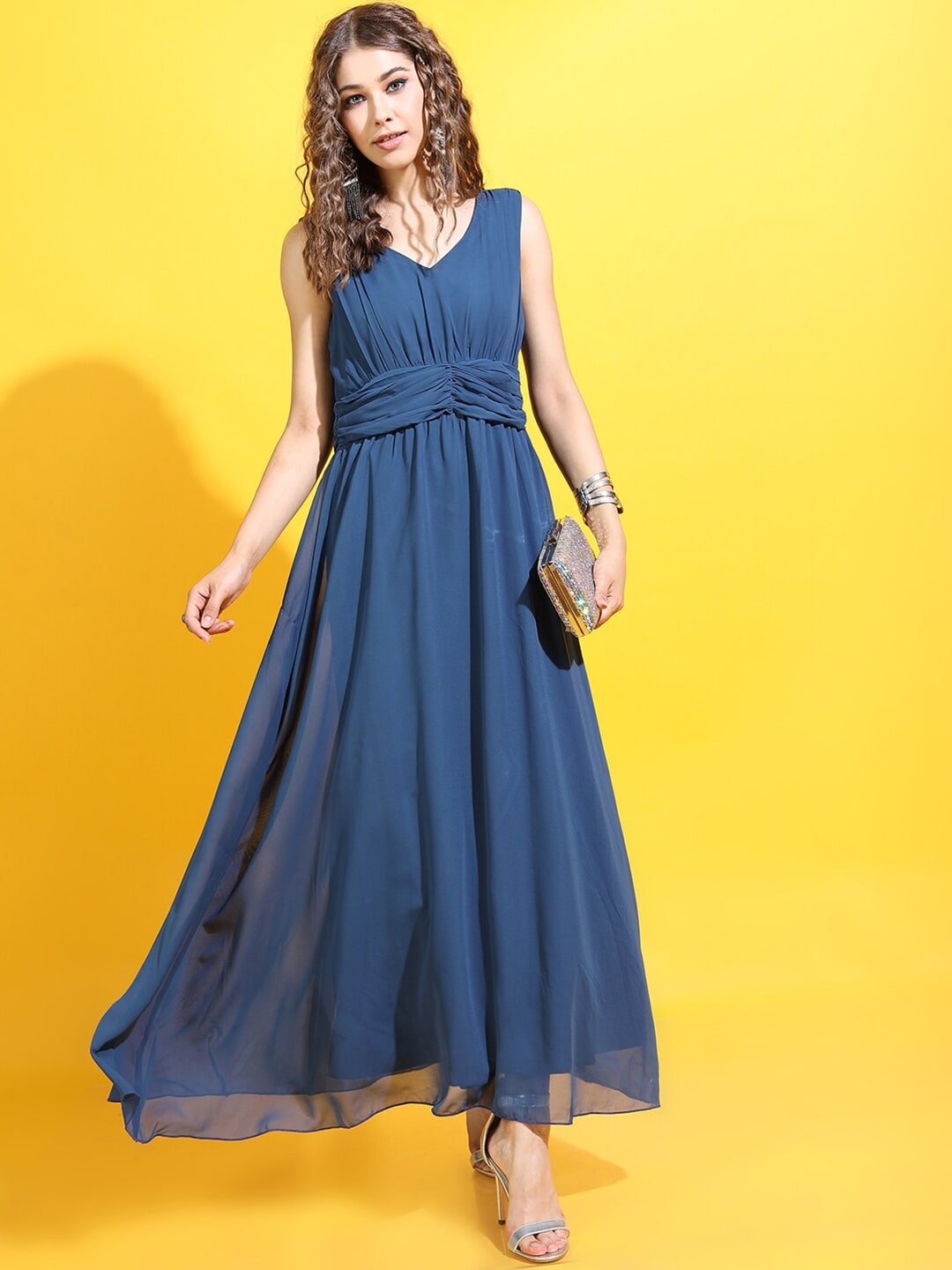 

Tokyo Talkies Women Blue Solid Dress