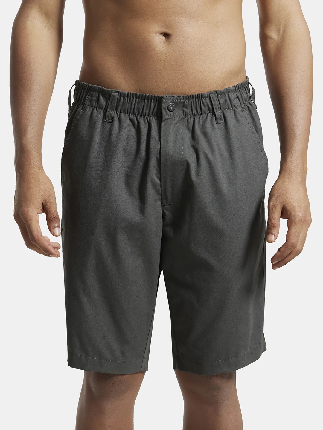 

Jockey Combed Mercerised Cotton Woven Straight Fit Shorts with Side Pockets-1206, Green