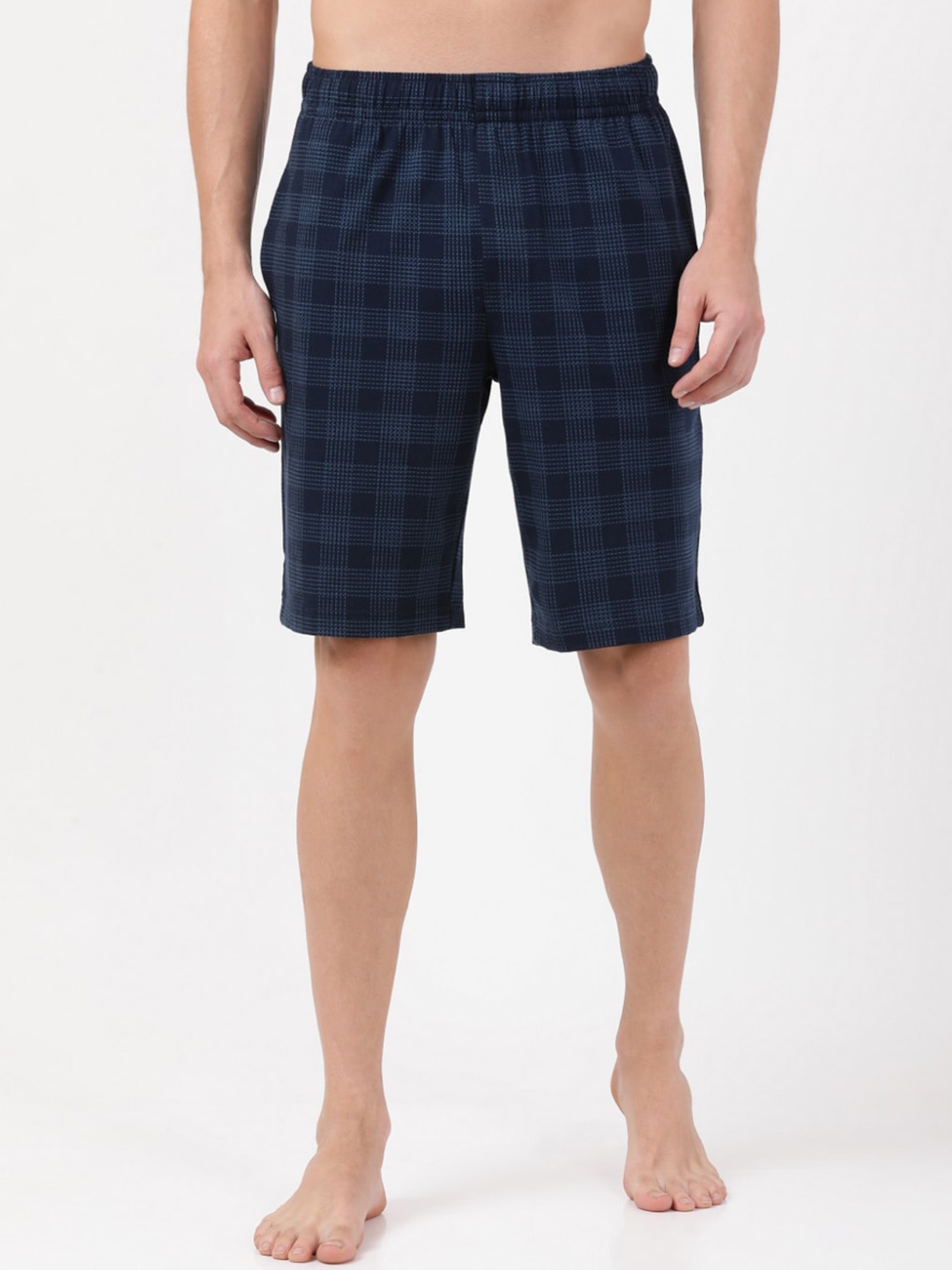 

Jockey Men Blue Checked Shorts