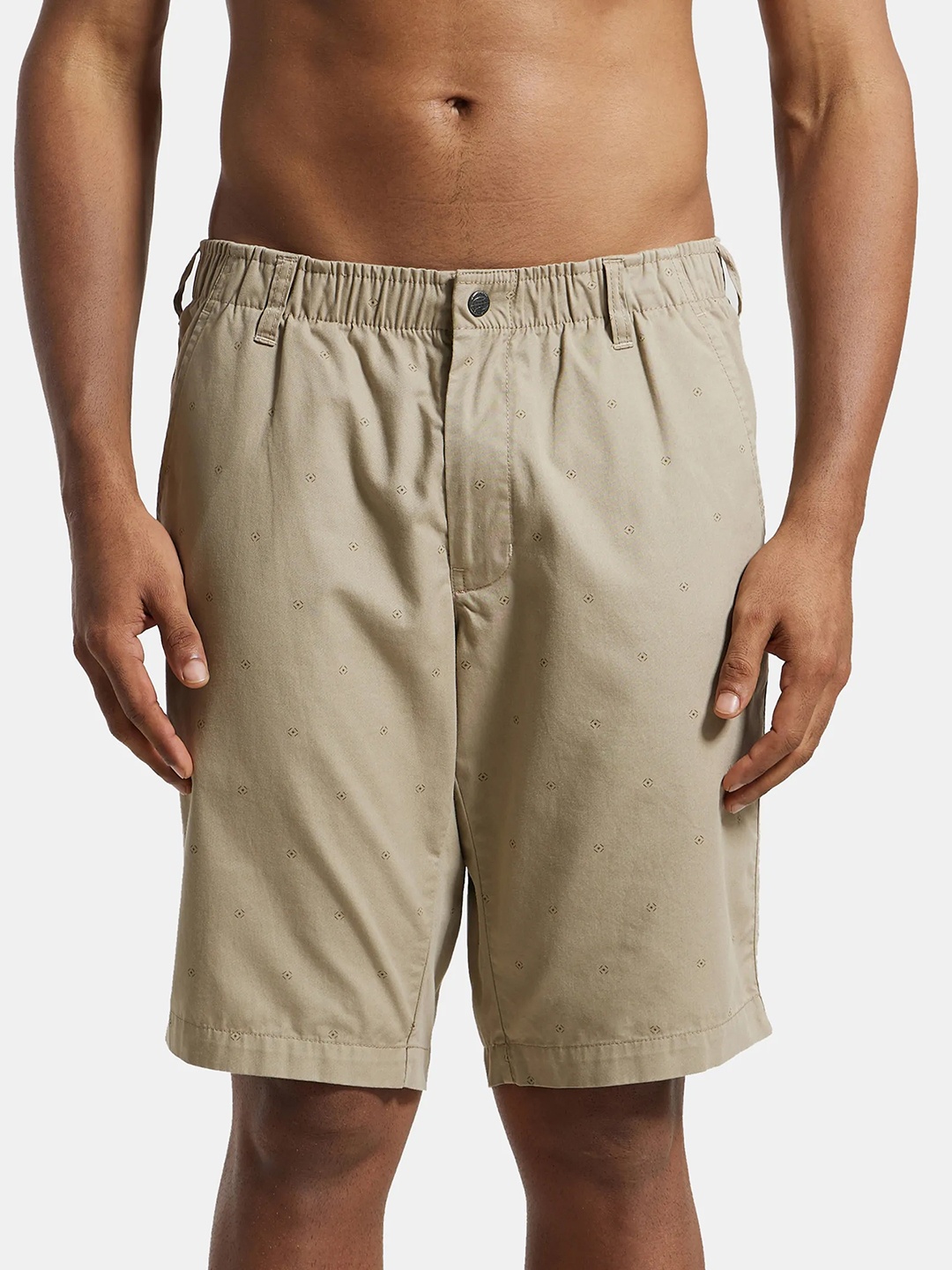 

Jockey Combed Mercerised Cotton Woven Straight Fit Shorts with Side Pockets-1206, Khaki