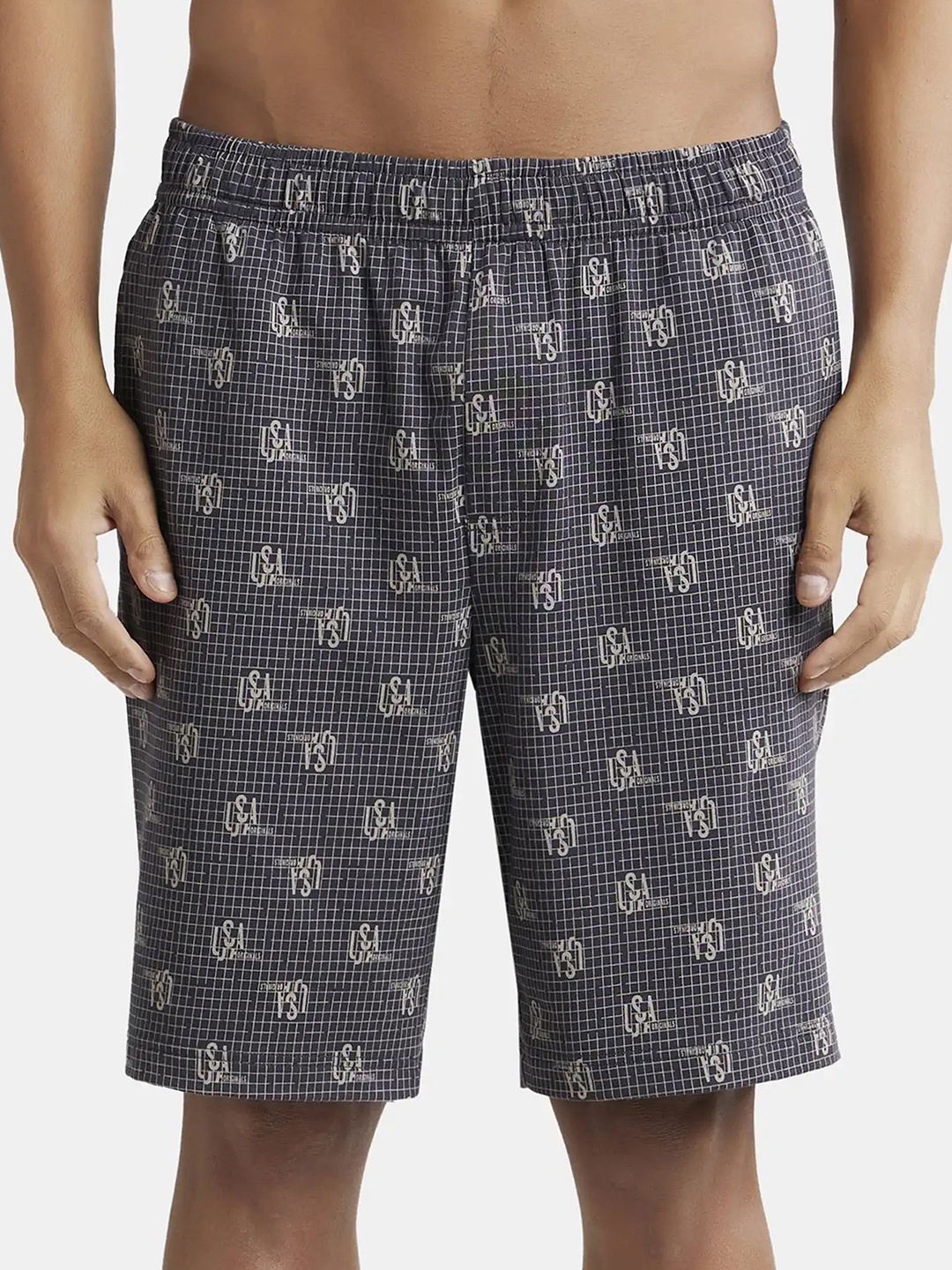 

Jockey Super Combed Cotton Stretch Regular Fit Shorts-RM01, Grey